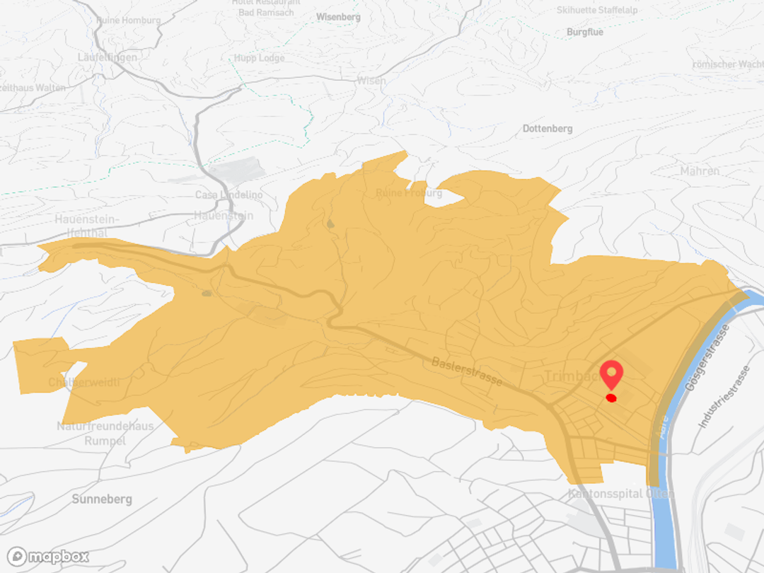 Trimbach SO mit Viertelstundentakt nach Olten