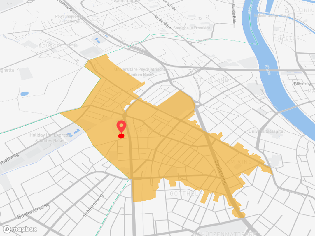 Basel Iselin mit Tramanschluss und Parknähe