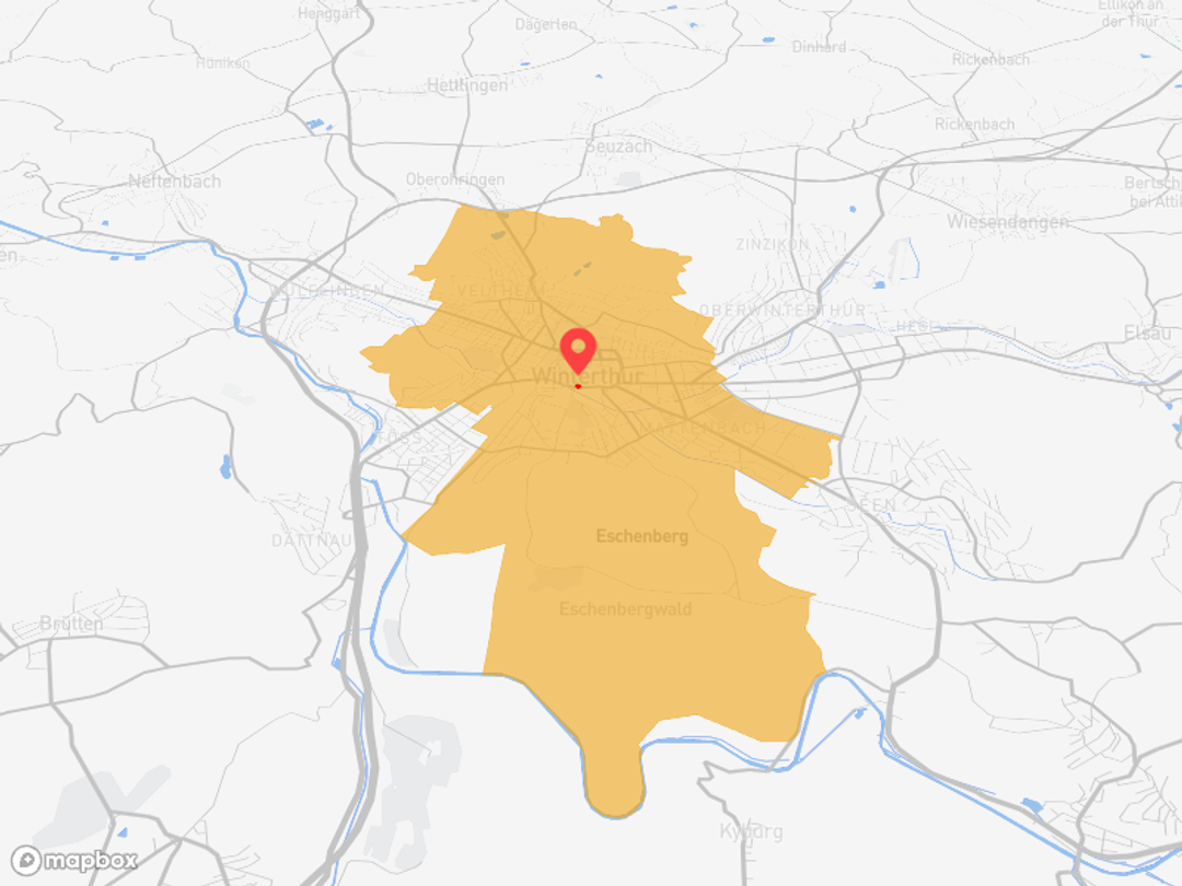 Winterthur Altstadt mit starker ÖV-Anbindung