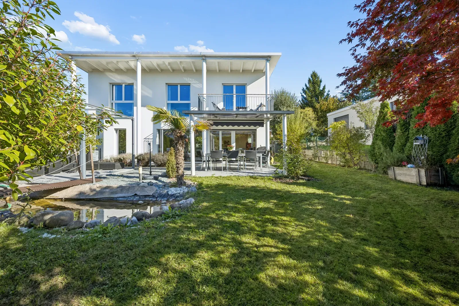 Teich, Steg & Palme: Familienhaus mit Ferien-Garten in Menziken — Ansicht 12