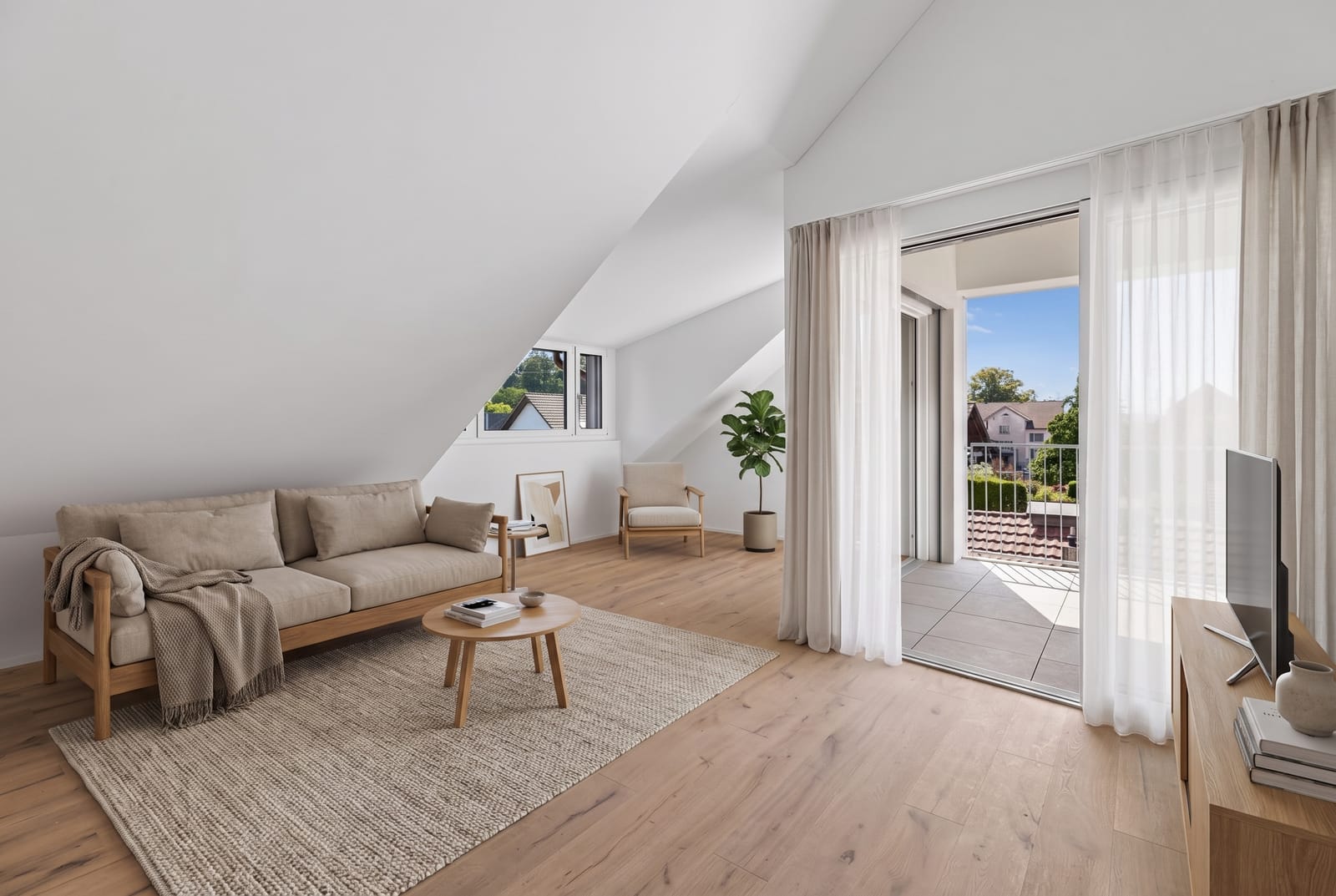 Neubau mit Weitblick – moderne 3.5-Zimmer-Dachwohnung mit viel Wohnkomfort — Ansicht 3