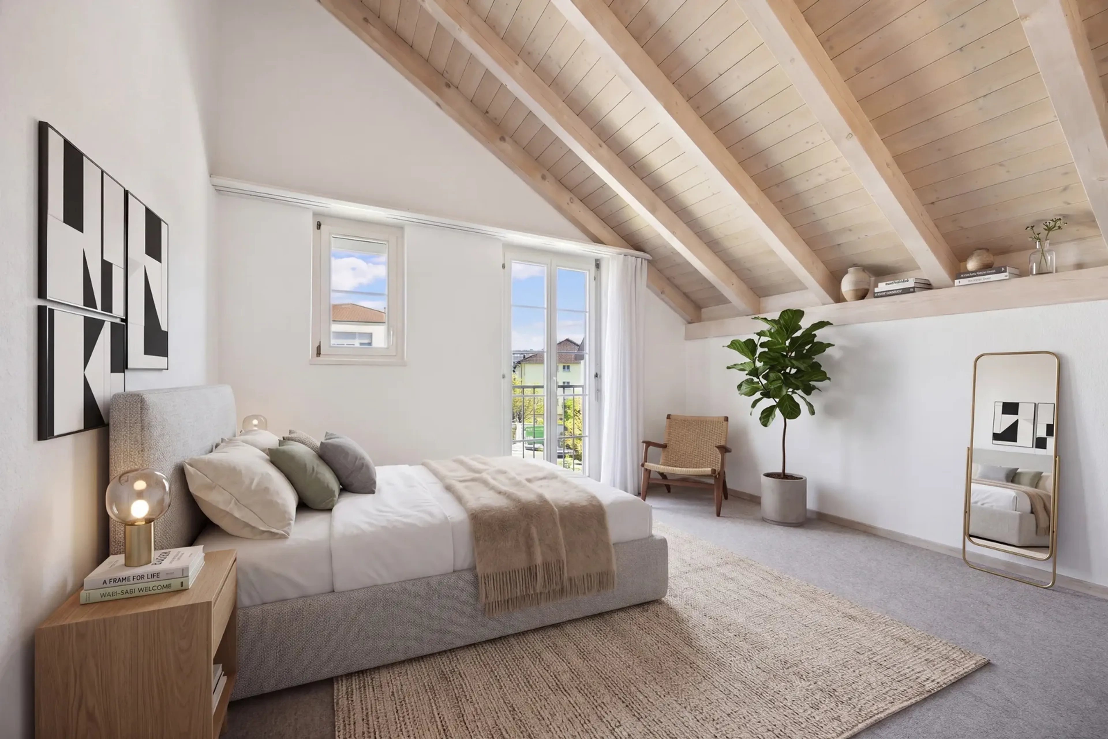Allein unter dem Dach – 4½ Zimmer mit offenem Dachstuhl, Terrasse und Weitsicht - 10