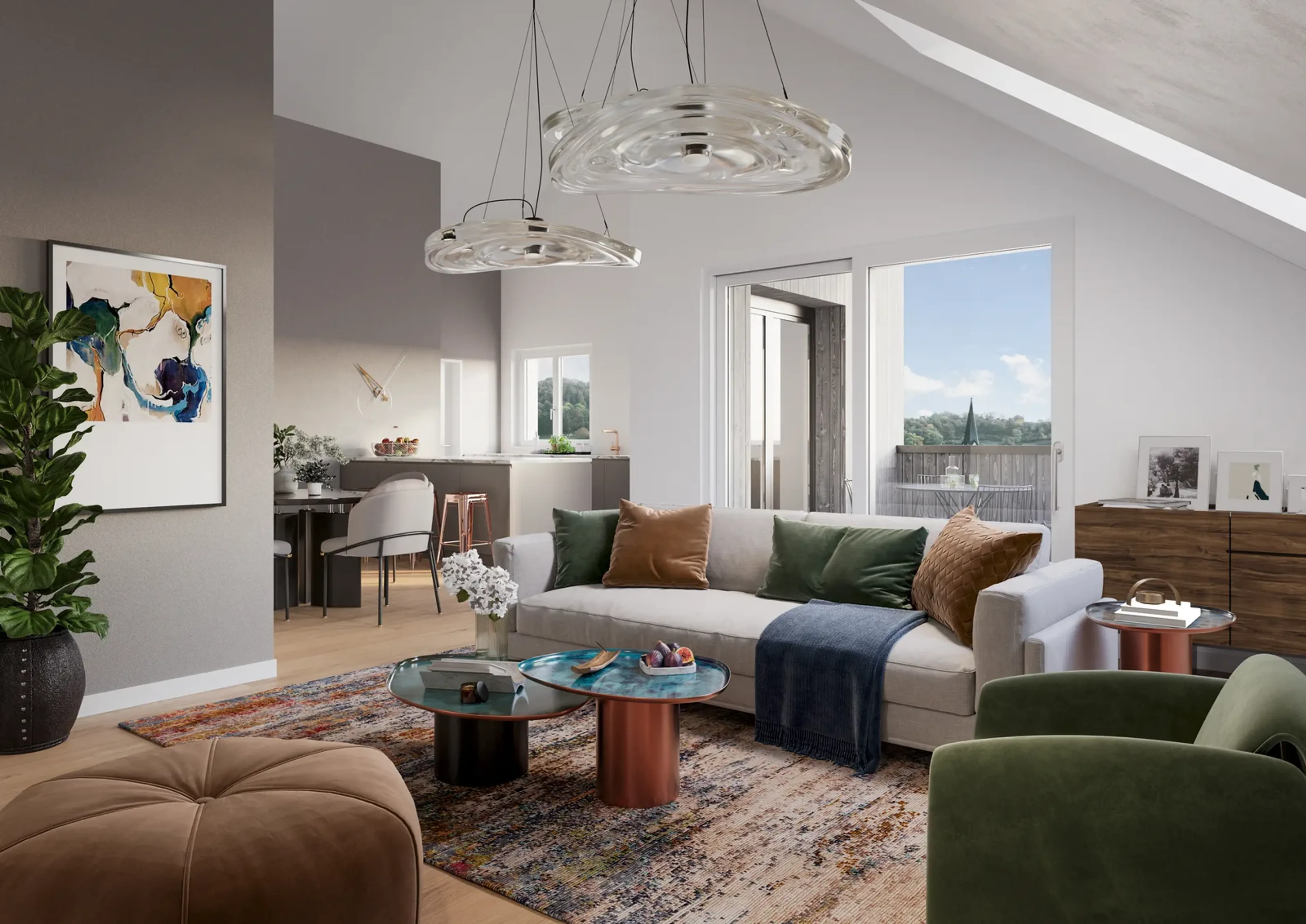 4.5-Zimmer Attikawohnung mit Balkon in Gansingen mieten - 3