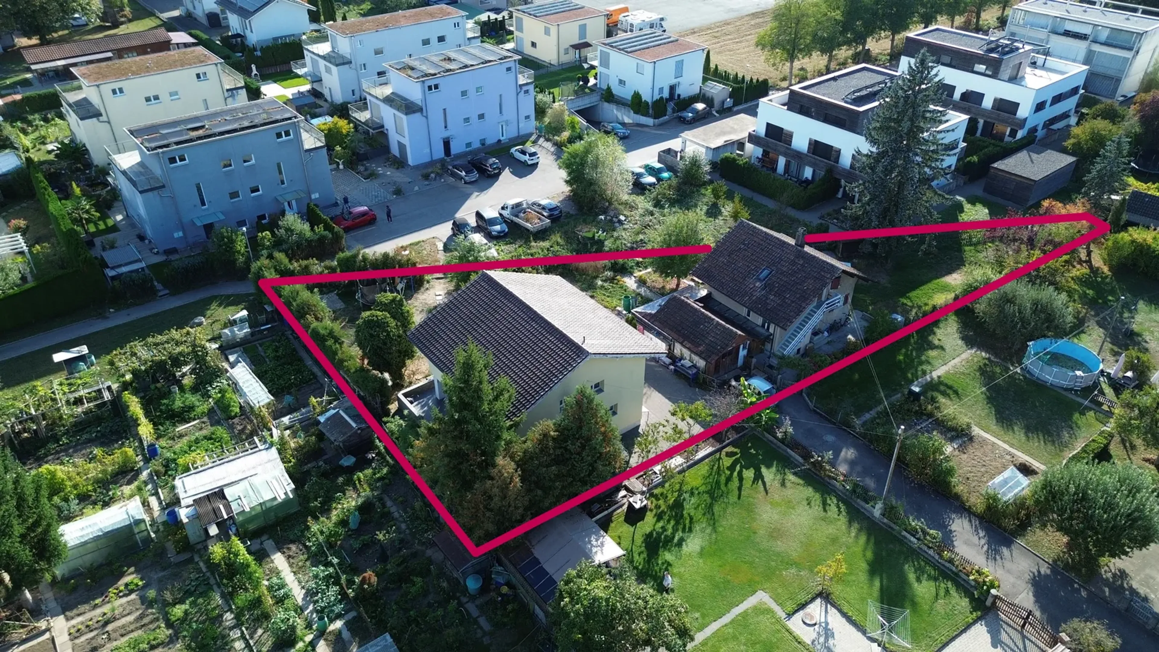 Bauland 1'148 m², voll erschlossen, zentrale Lage in Flamatt - 2