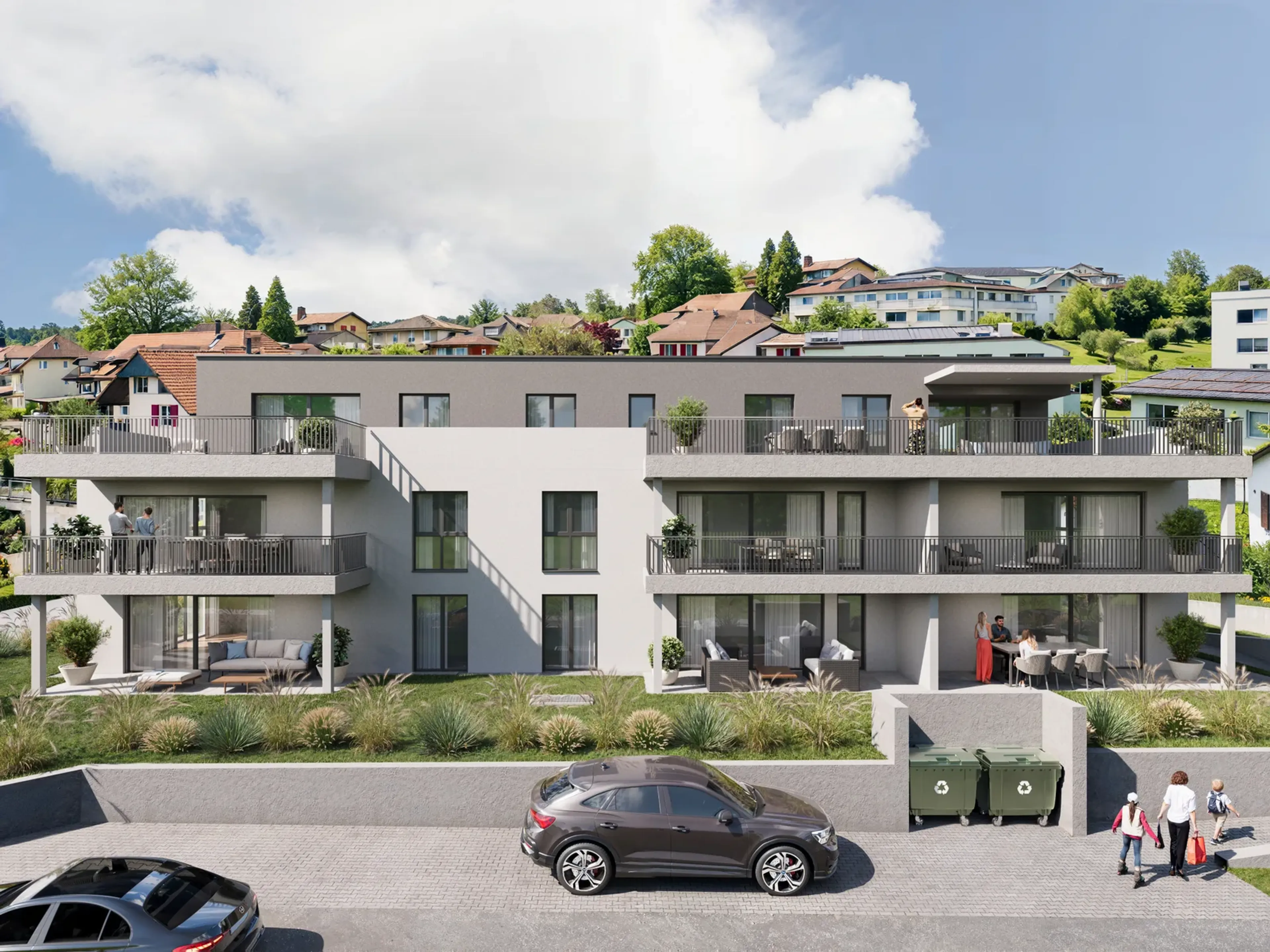 4.5 Zimmer Neubauwohnung im Erdgeschoss mit Sitzplatz