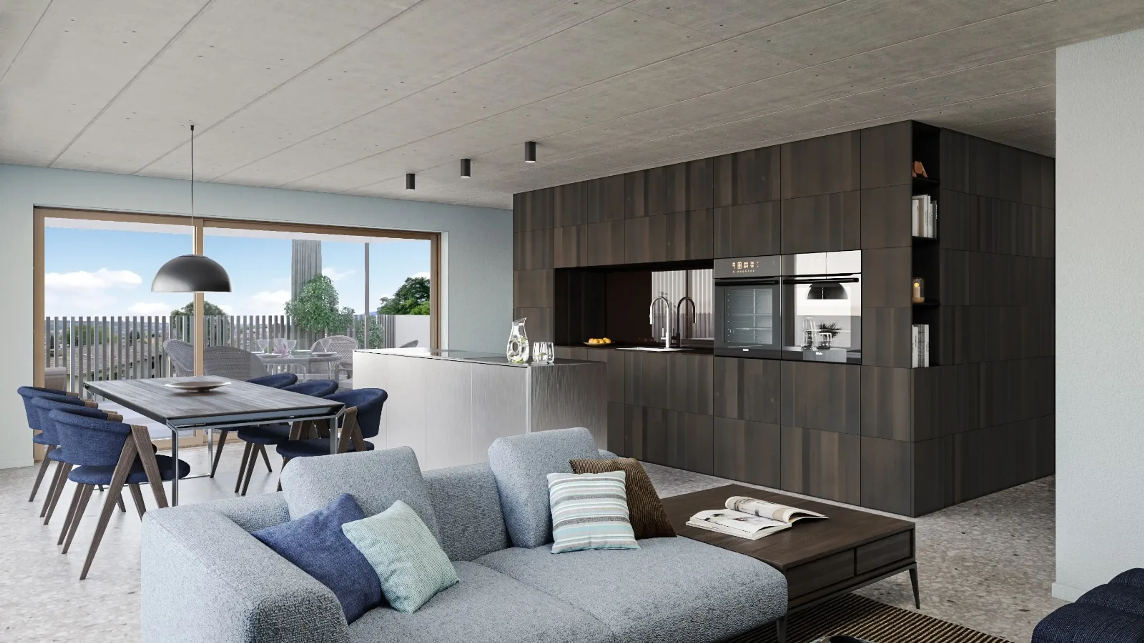 4.5 Zimmer Neubauwohnung im Erdgeschoss mit 41 m² Terrasse