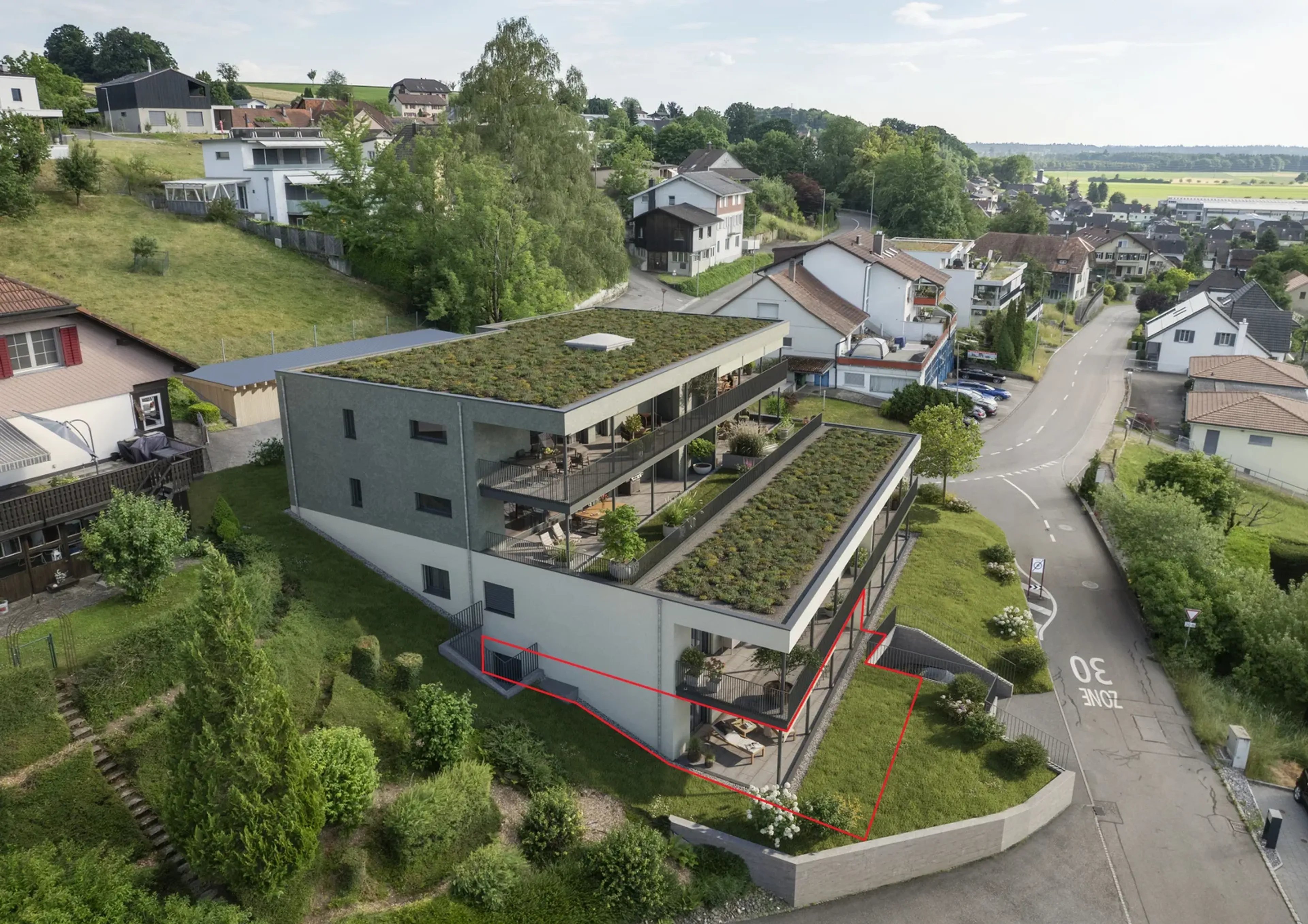 Ihr Zuhause mit Panoramablick – 3.5-Zimmer-Erdgeschosswohnung mit grosszügiger Terrasse