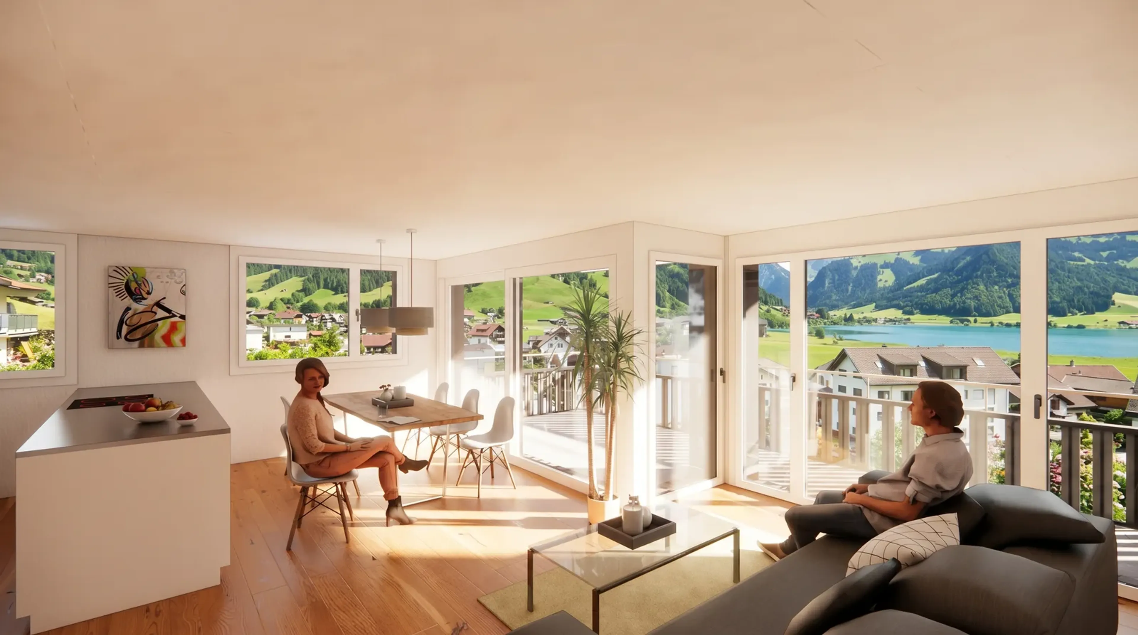4.5-Zimmer-Neubauwohnung mit Seesicht in Euthal kaufen