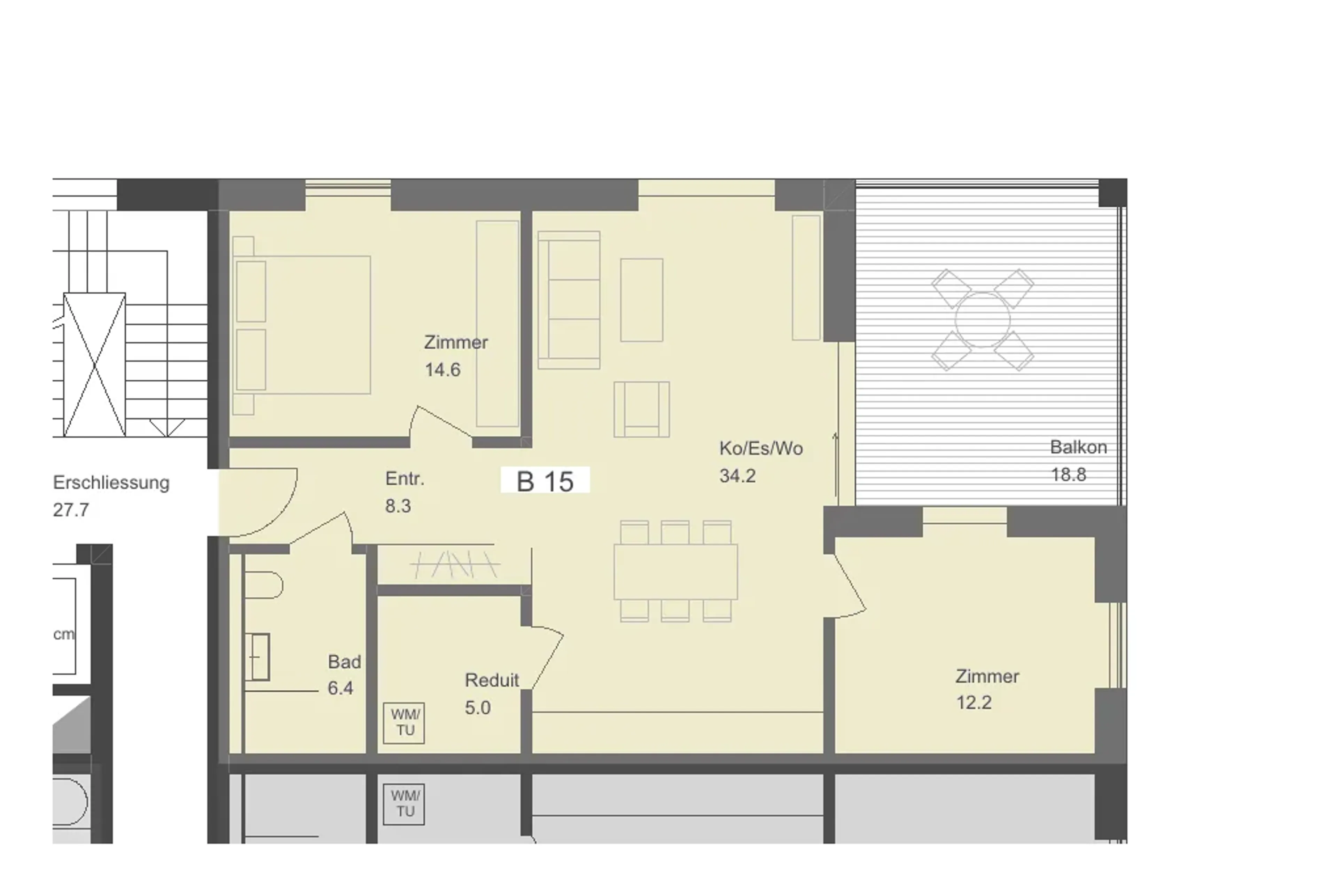 Erstvermietung Talberg-Park: 3.5-Zimmer-Wohnung mit Balkon (B15, 3. OG) - 7