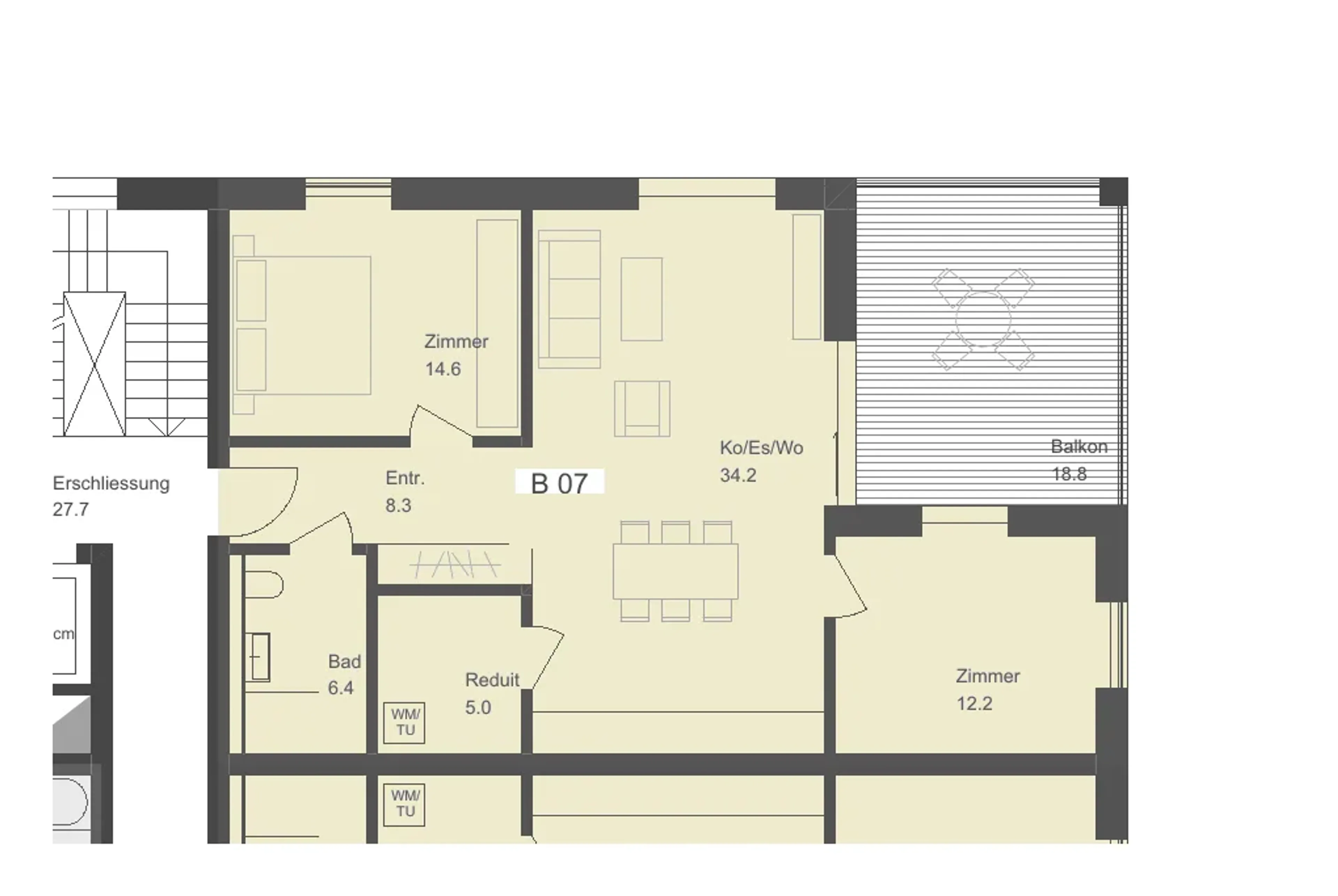 Erstvermietung Talberg-Park: 3.5-Zimmer-Wohnung mit Balkon (B07, 1. OG) - 7