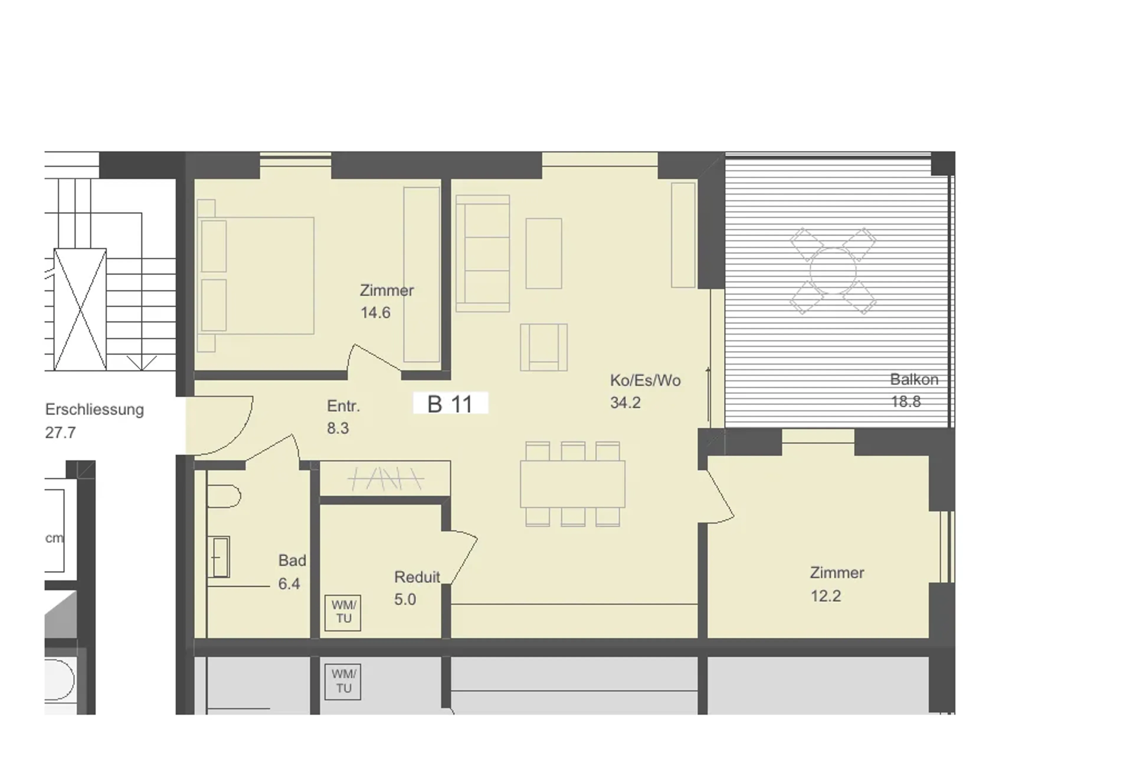 Erstvermietung Talberg-Park: 3.5-Zimmer-Wohnung mit Balkon (B11, 2. OG) - 7