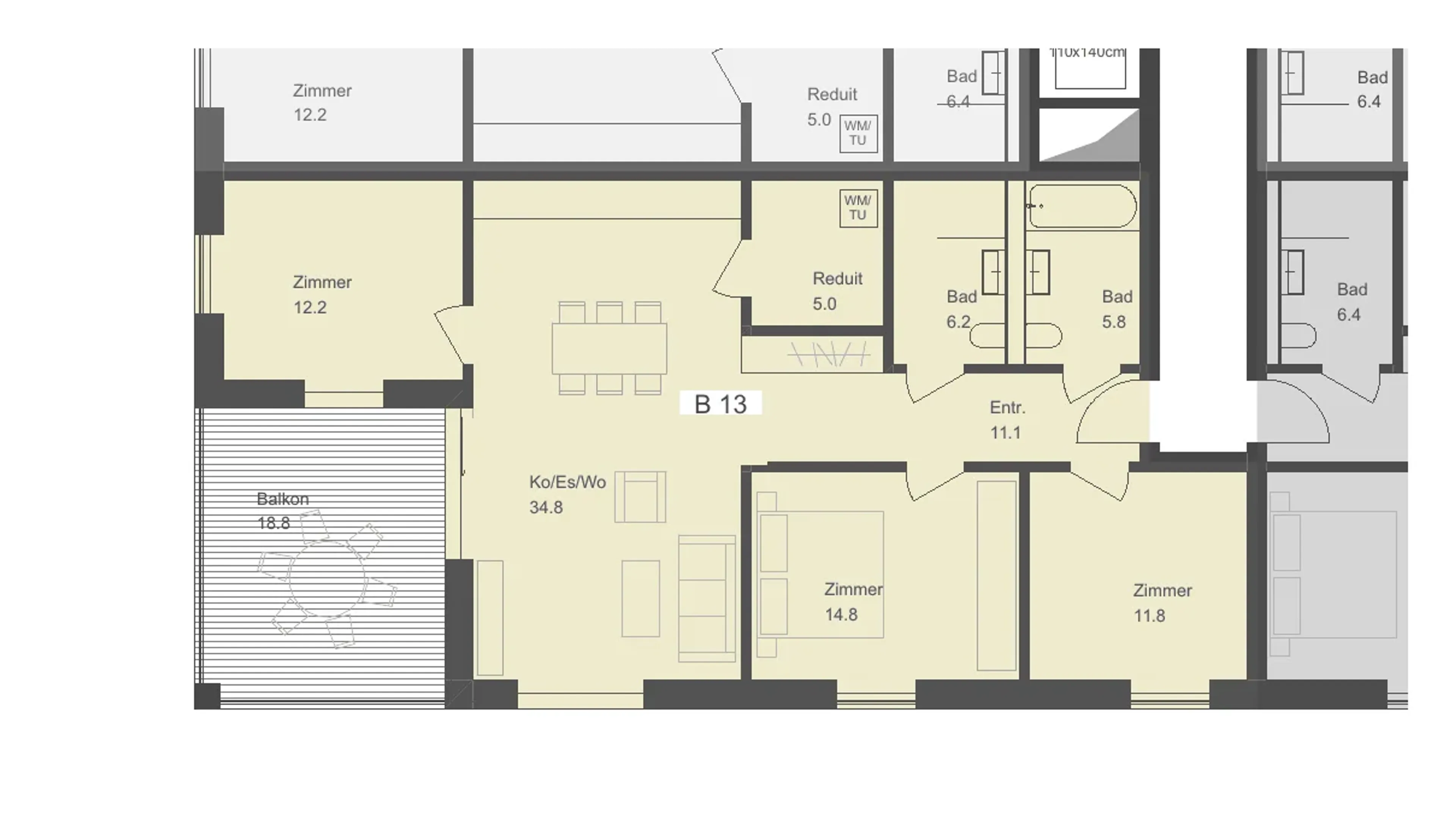 Erstvermietung Talberg-Park: 4.5-Zimmer-Wohnung mit Balkon (B13, 3. OG) - 8