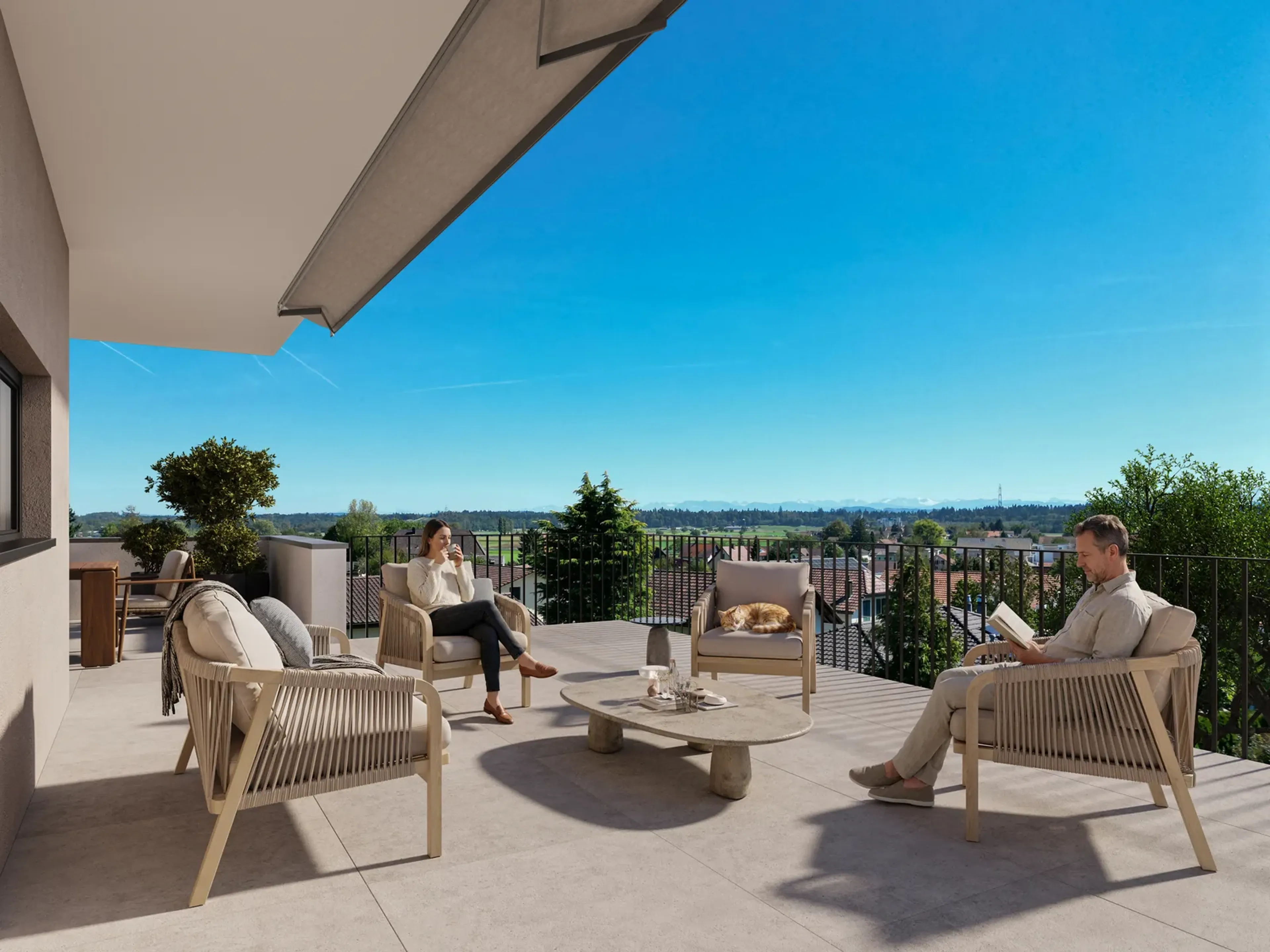 Neubau mit Weitblick: 3.5-Zimmer-Attika mit grosser Terrasse in Niederbipp - Bild 2