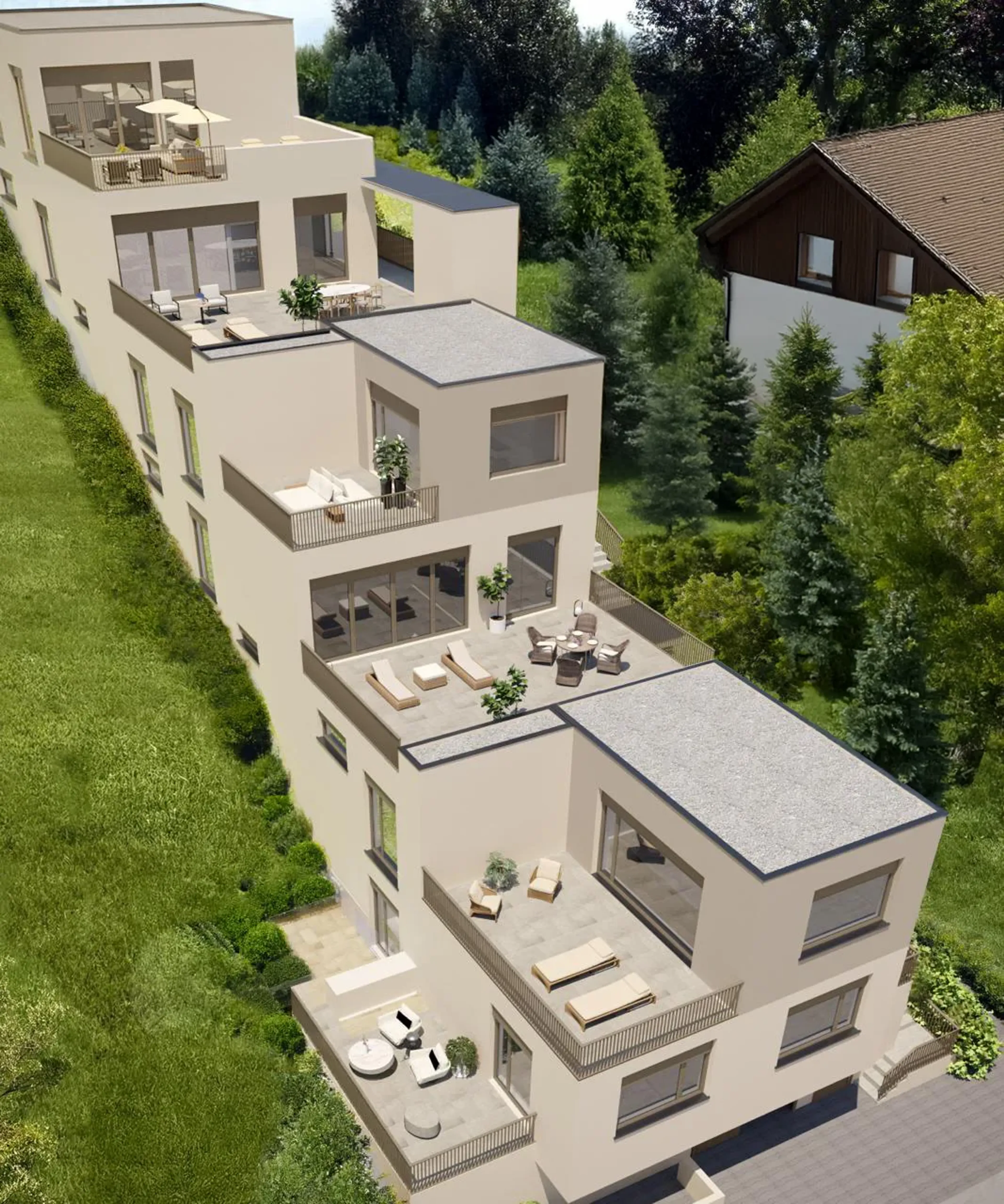 Neubauprojekt "Terra" 4.5-Zimmer-Terrassenhaus A, B und C mit Aussicht in Rieden kaufen - 3