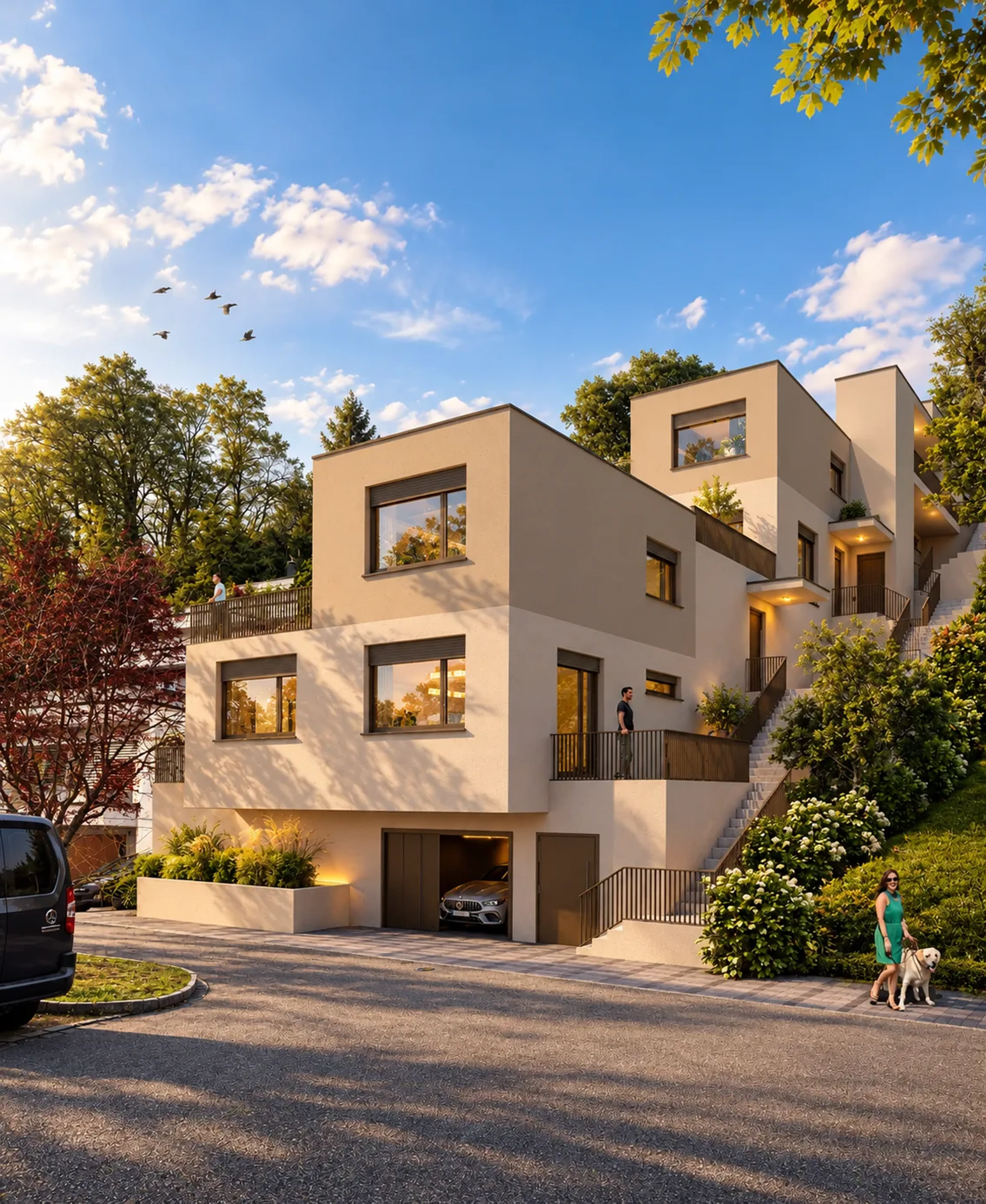 Neubauprojekt "Terra" 4.5-Zimmer-Terrassenhaus A, B und C mit Aussicht in Rieden kaufen - Bild 1