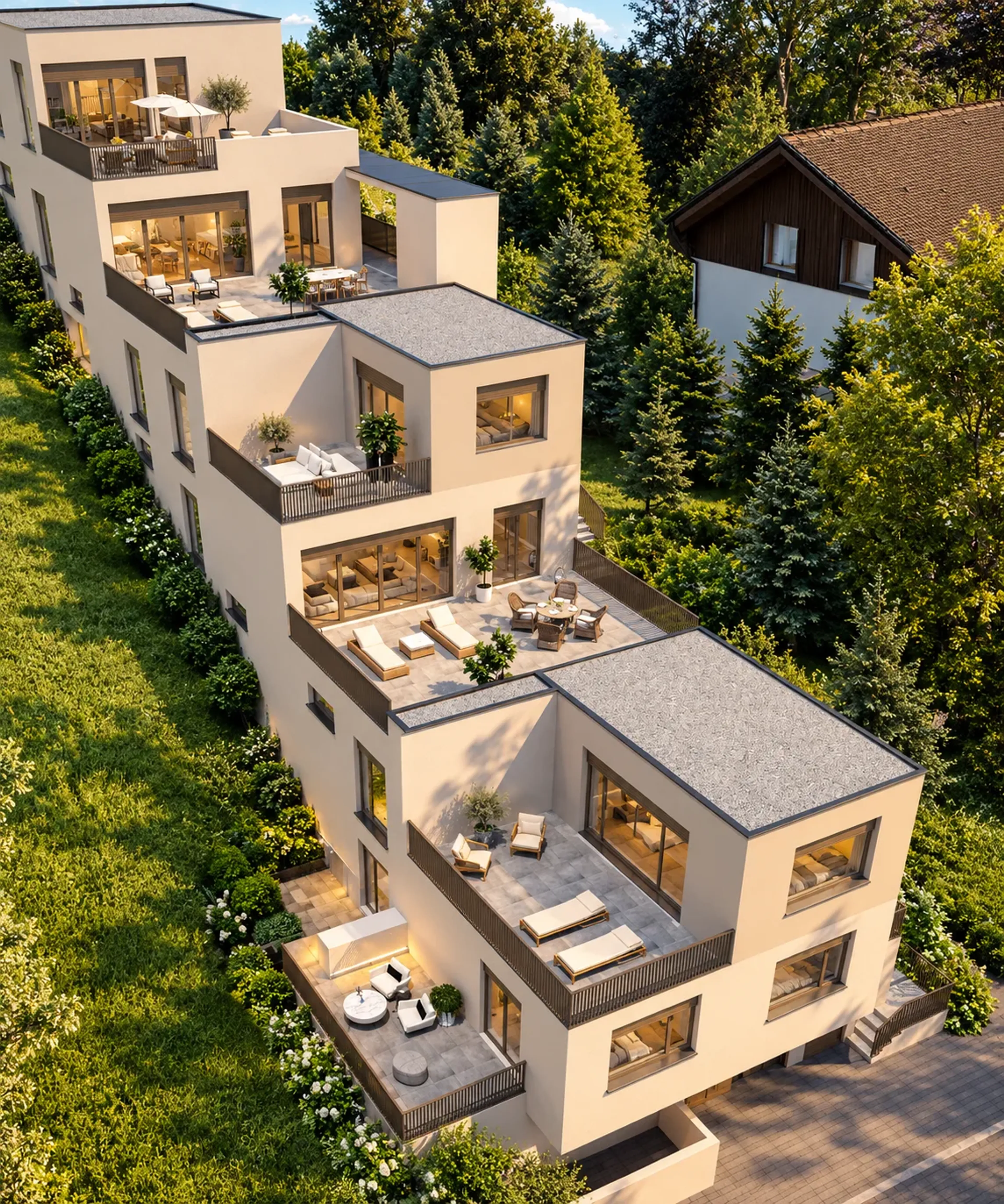 Neubauprojekt "Terra" 4.5-Zimmer-Terrassenhaus A, B und C mit Aussicht in Rieden kaufen - Bild 3