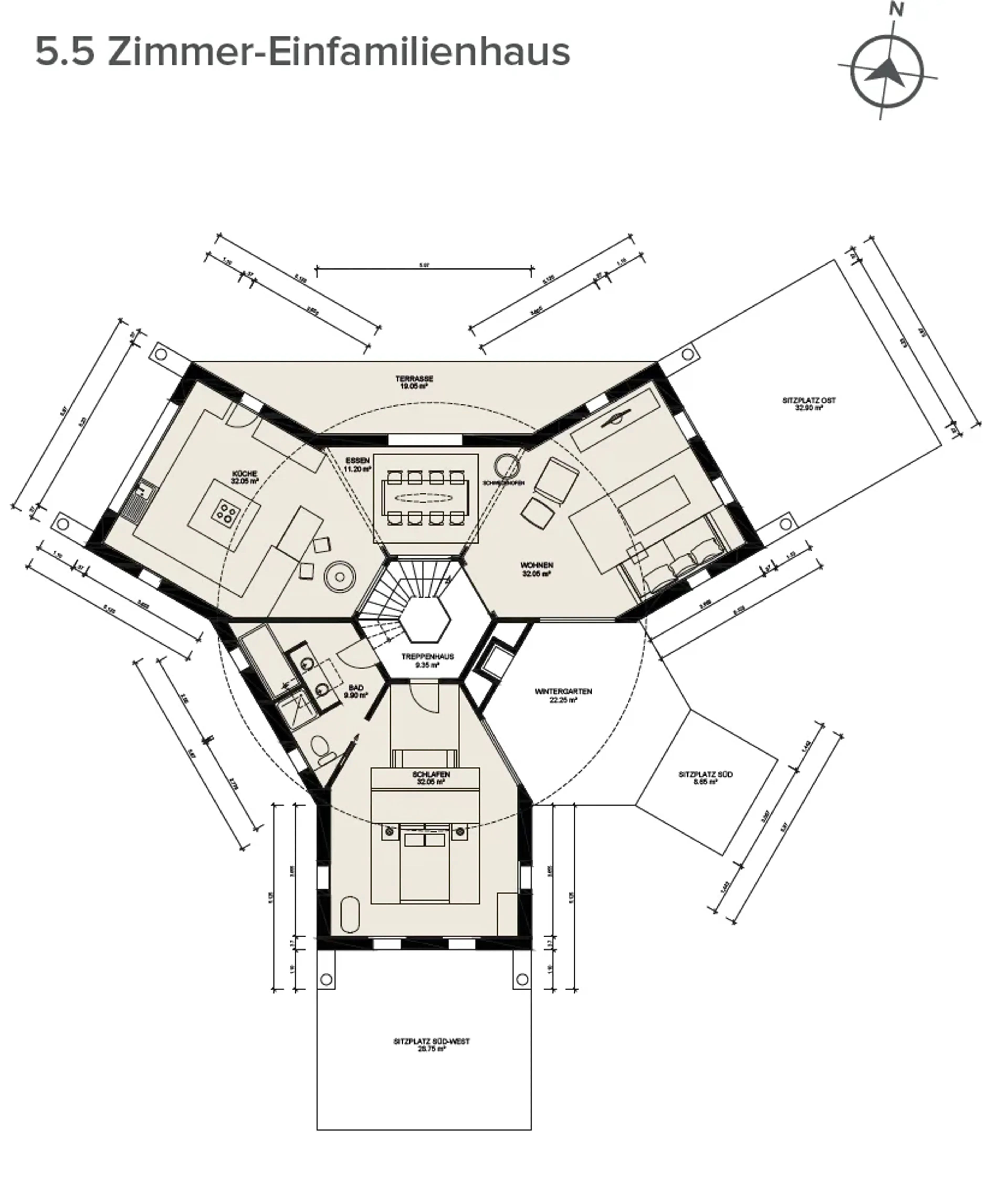 Freistehendes Architektenhaus mit integriertem 1.5 Zimmer Studio - 13
