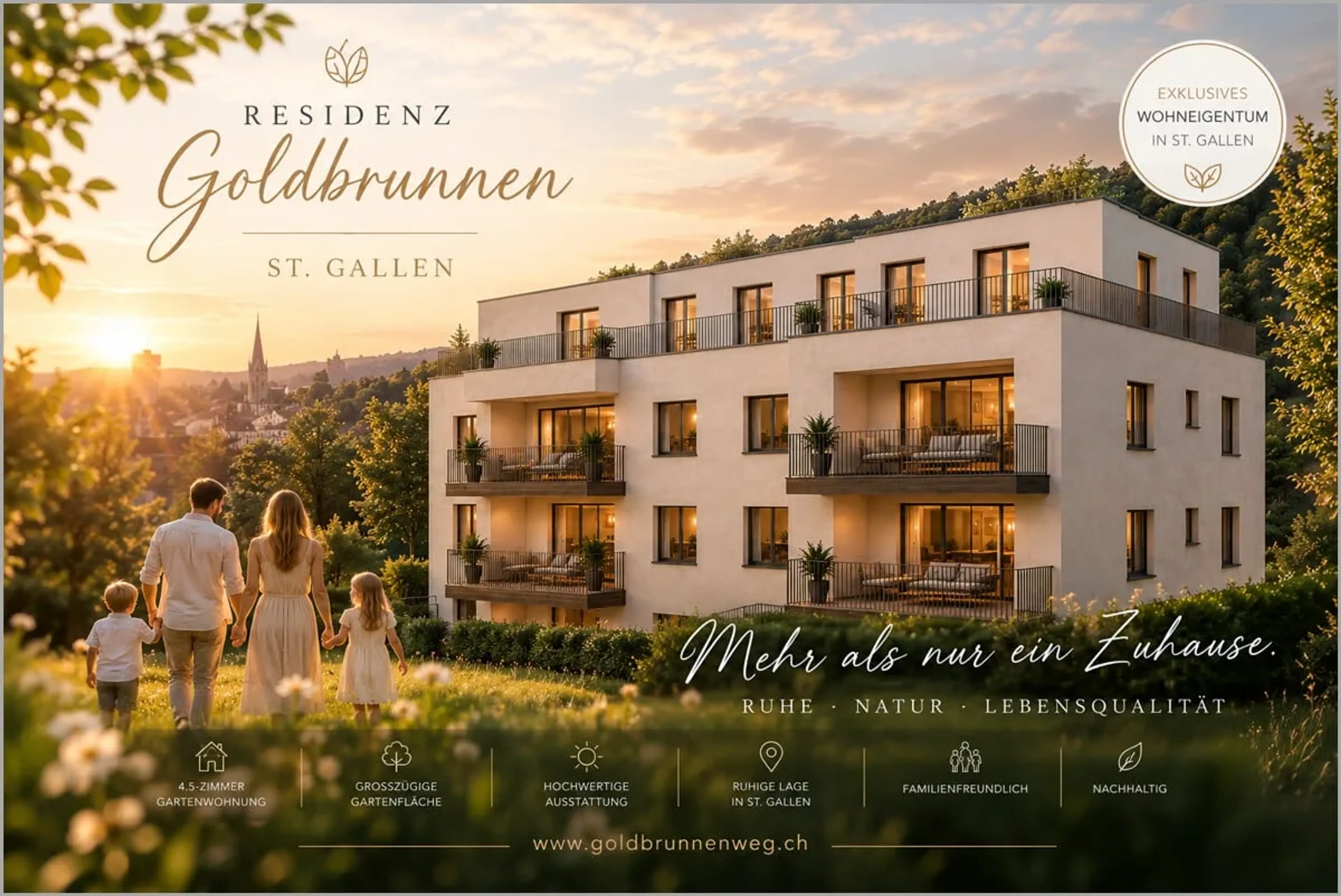 Modern wohnen. Natürlich leben. Mitten in St. Gallen - 1