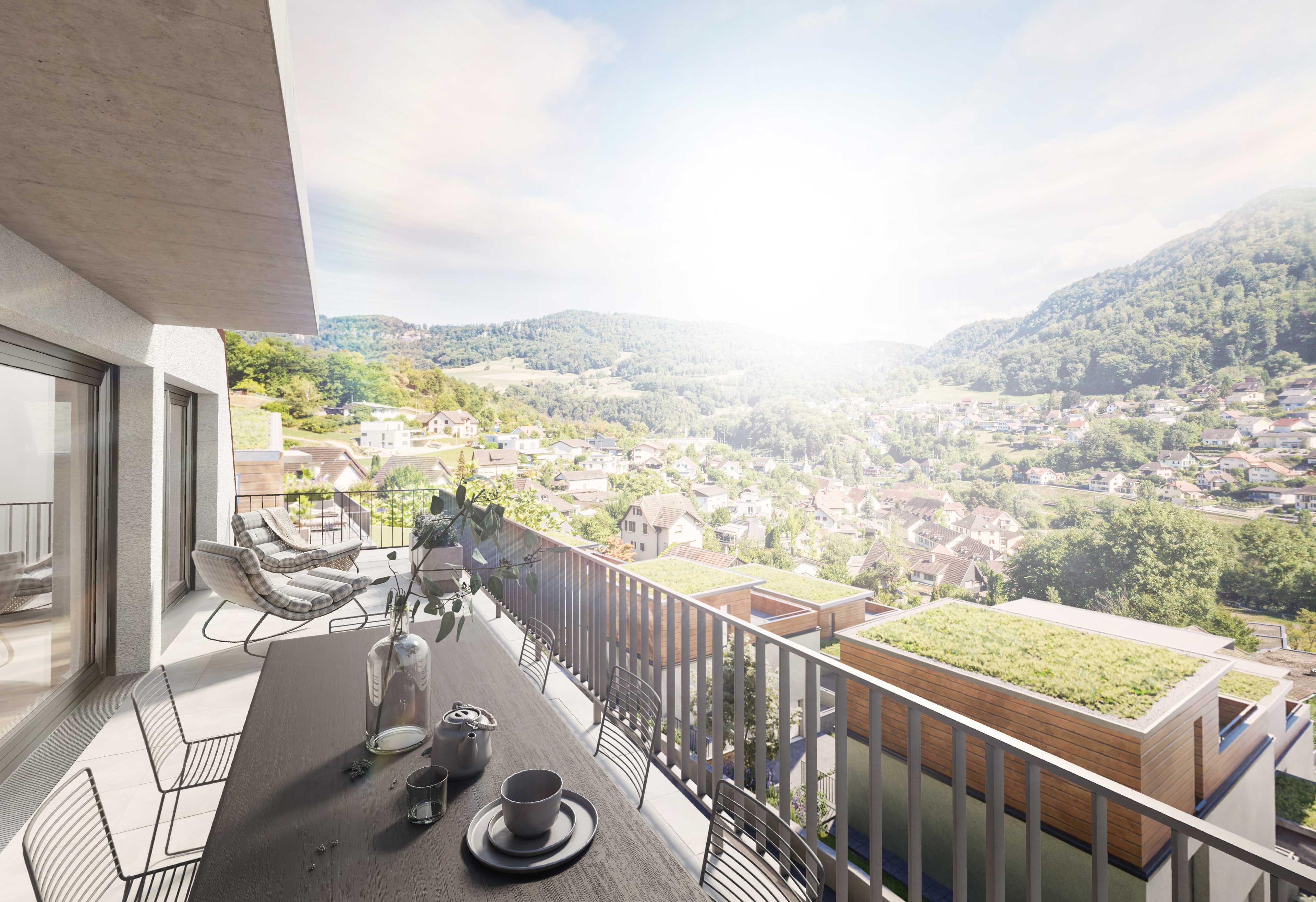 Exklusive 4.5 Zimmer Neubauwohnung mit viel Licht und Aussicht - 6