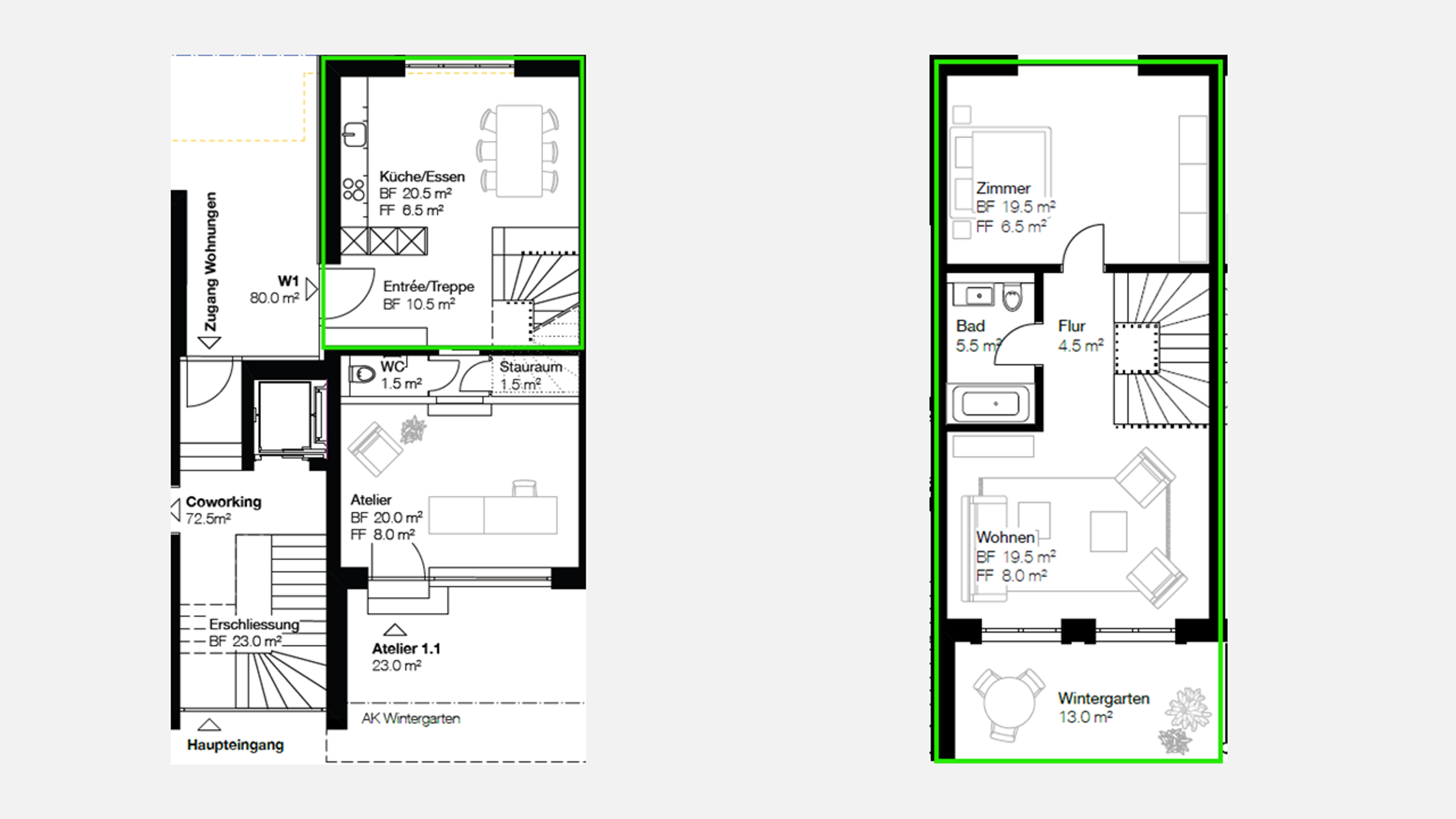 Moderne 3-Zimmer Maisonettewohnung mit Wintergarten (W1) - 10