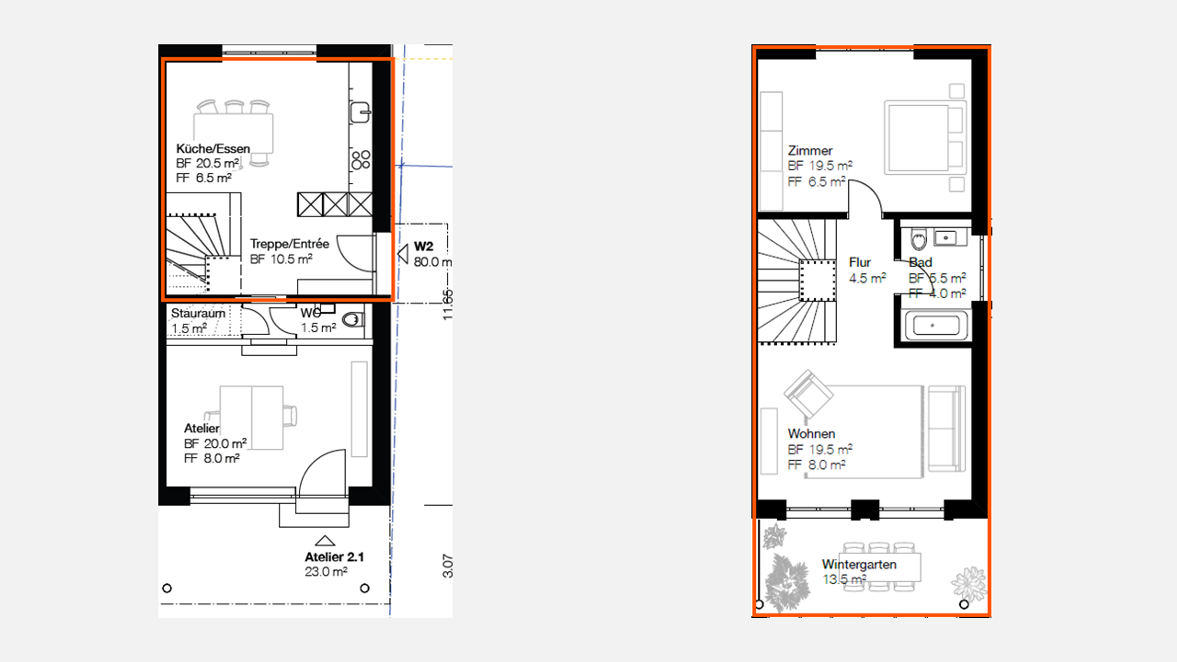 Moderne 3-Zimmer Maisonettewohnung mit Wintergarten (W2) - Bild 3