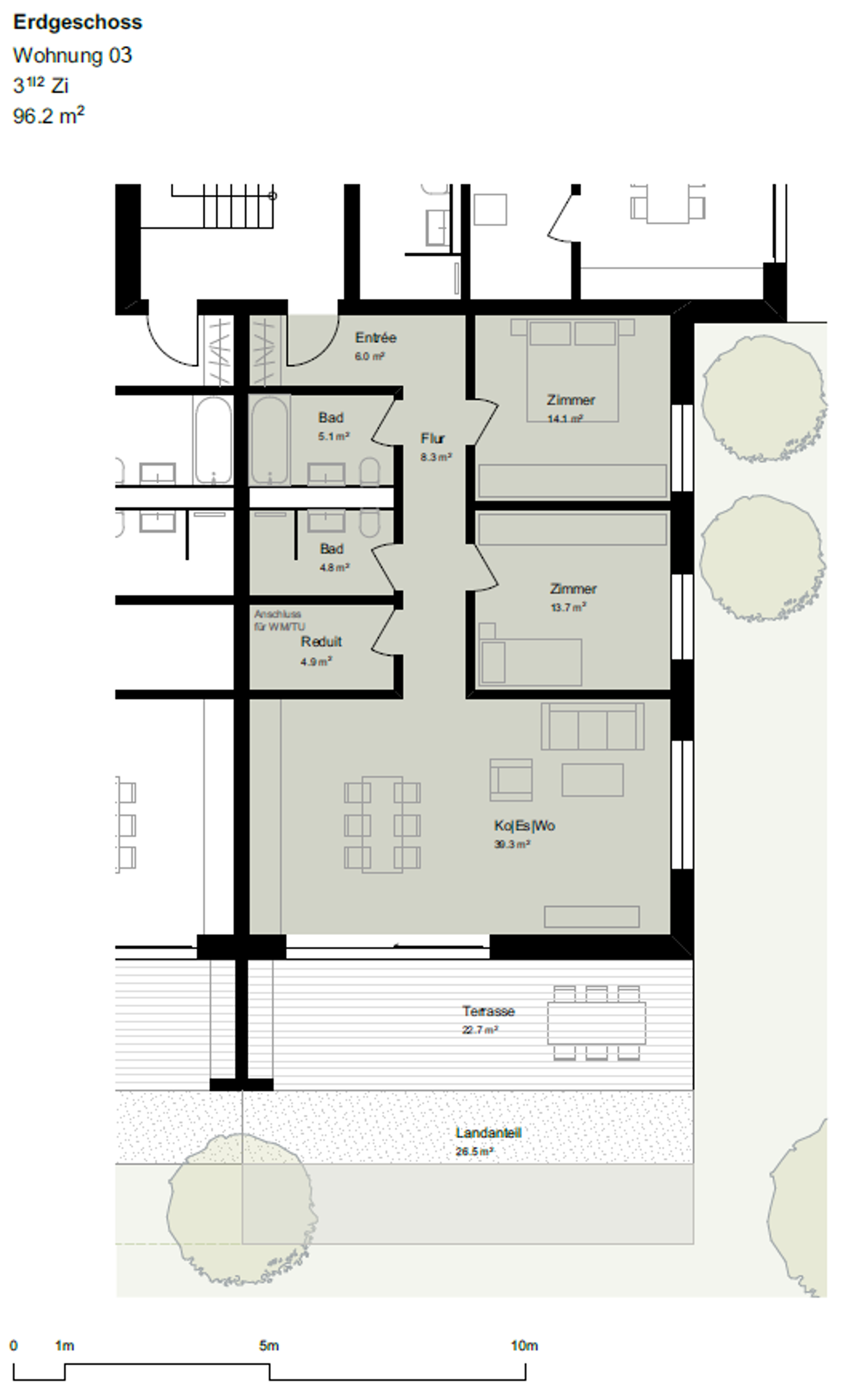 Erstbezug 3.5 Zimmer Gartenwohnung - W03 - 10