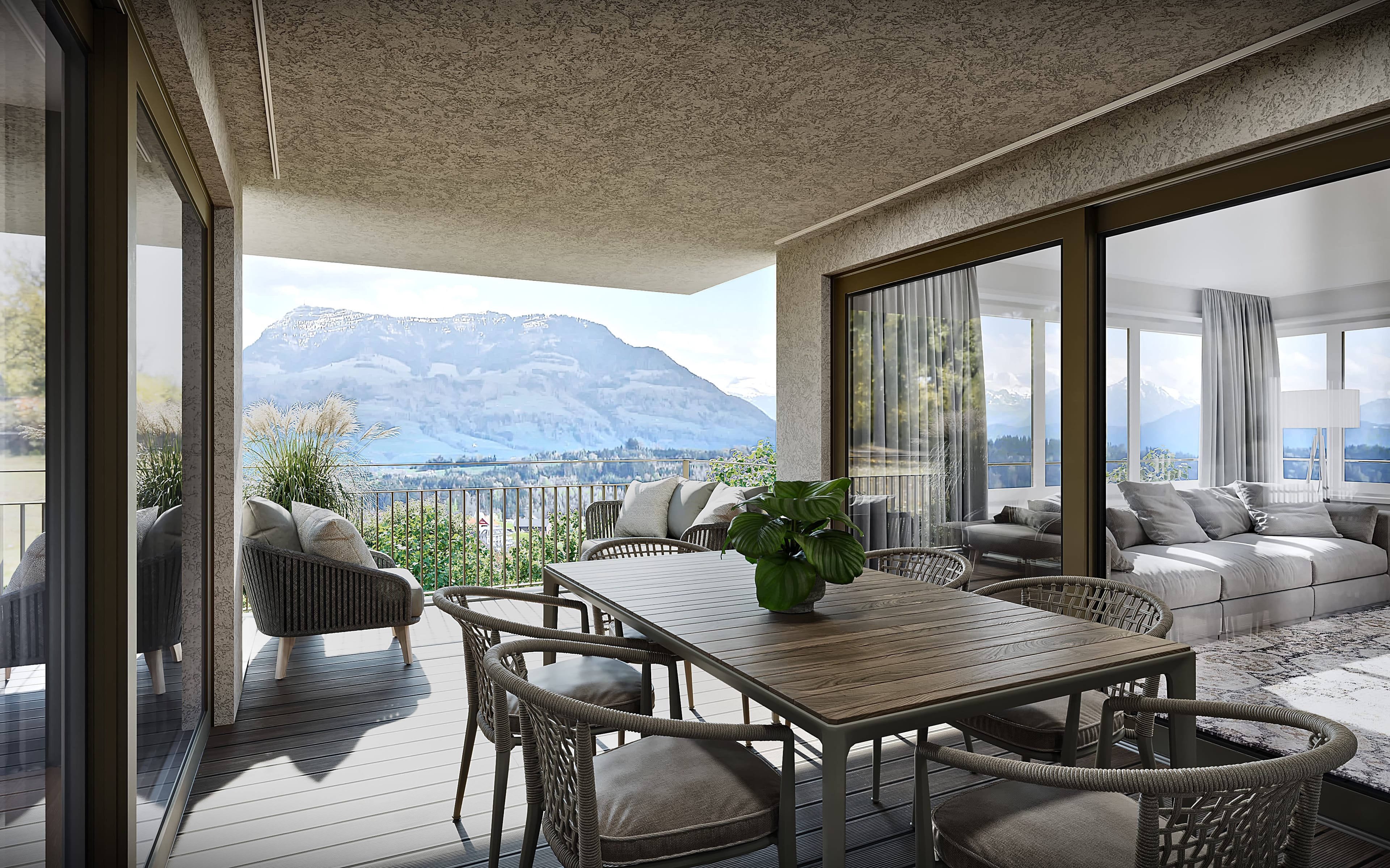 Exklusive 4.5-Zimmer Attikawohnung in Udligenswil mit Alpensicht