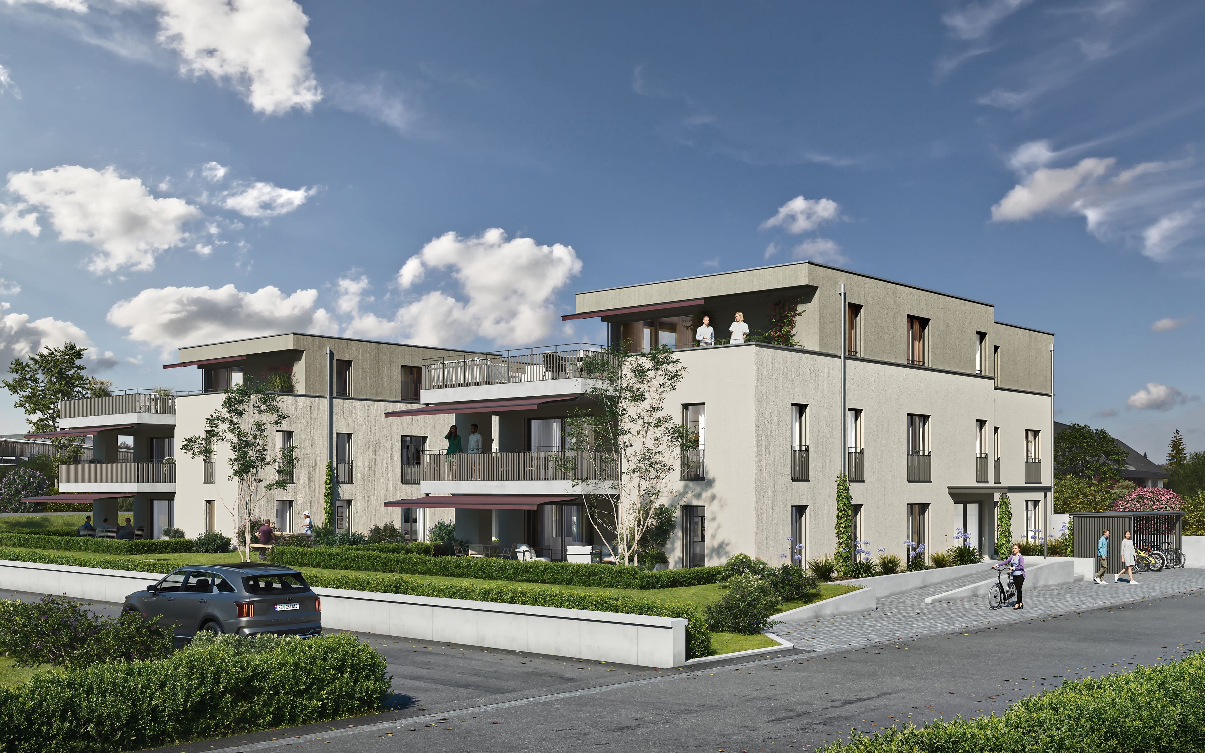 Dorfstrasse 3.5 Zimmer Gartenwohnung Haus A02 - 1