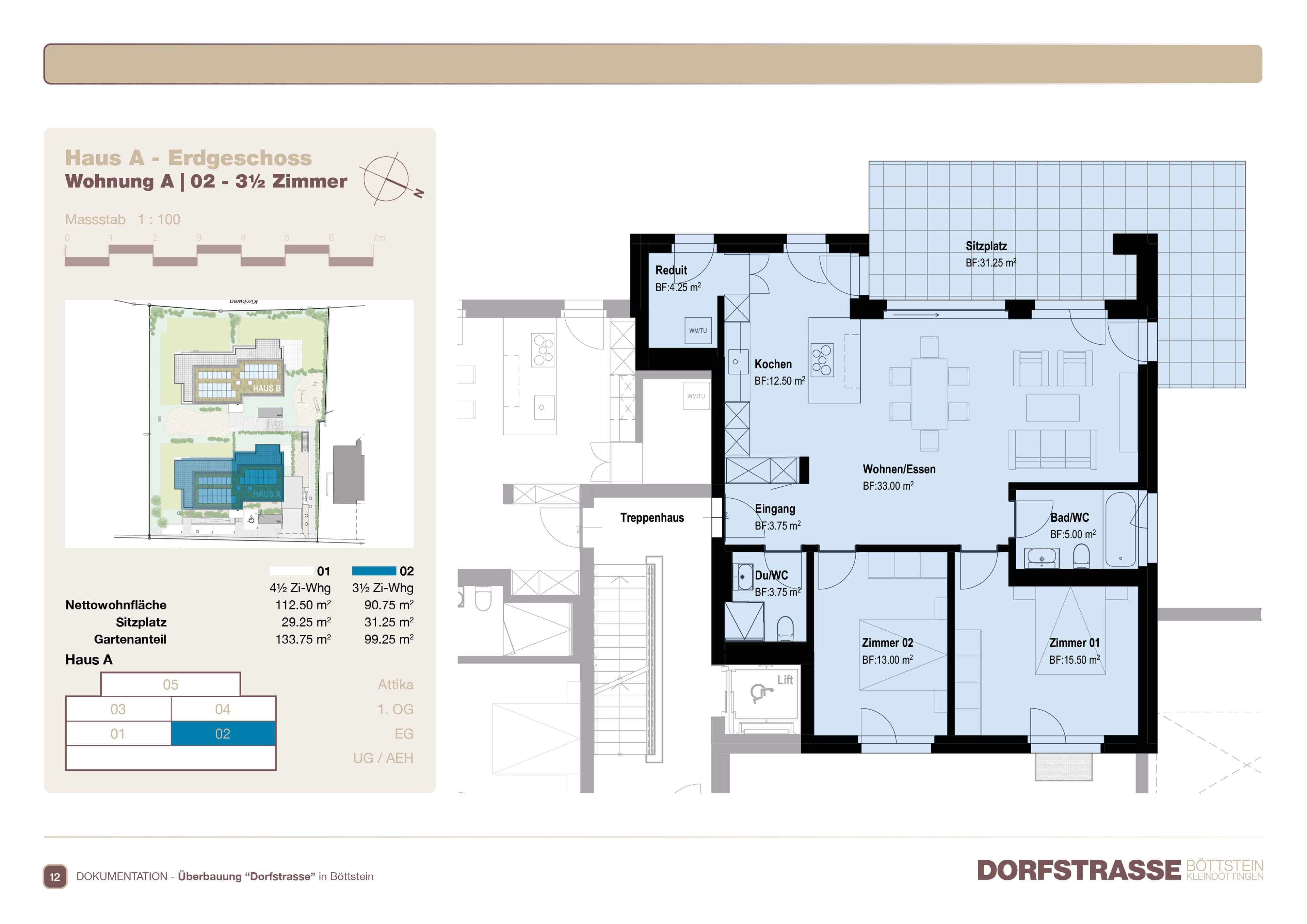 Dorfstrasse 3.5 Zimmer Gartenwohnung Haus A02 - 5