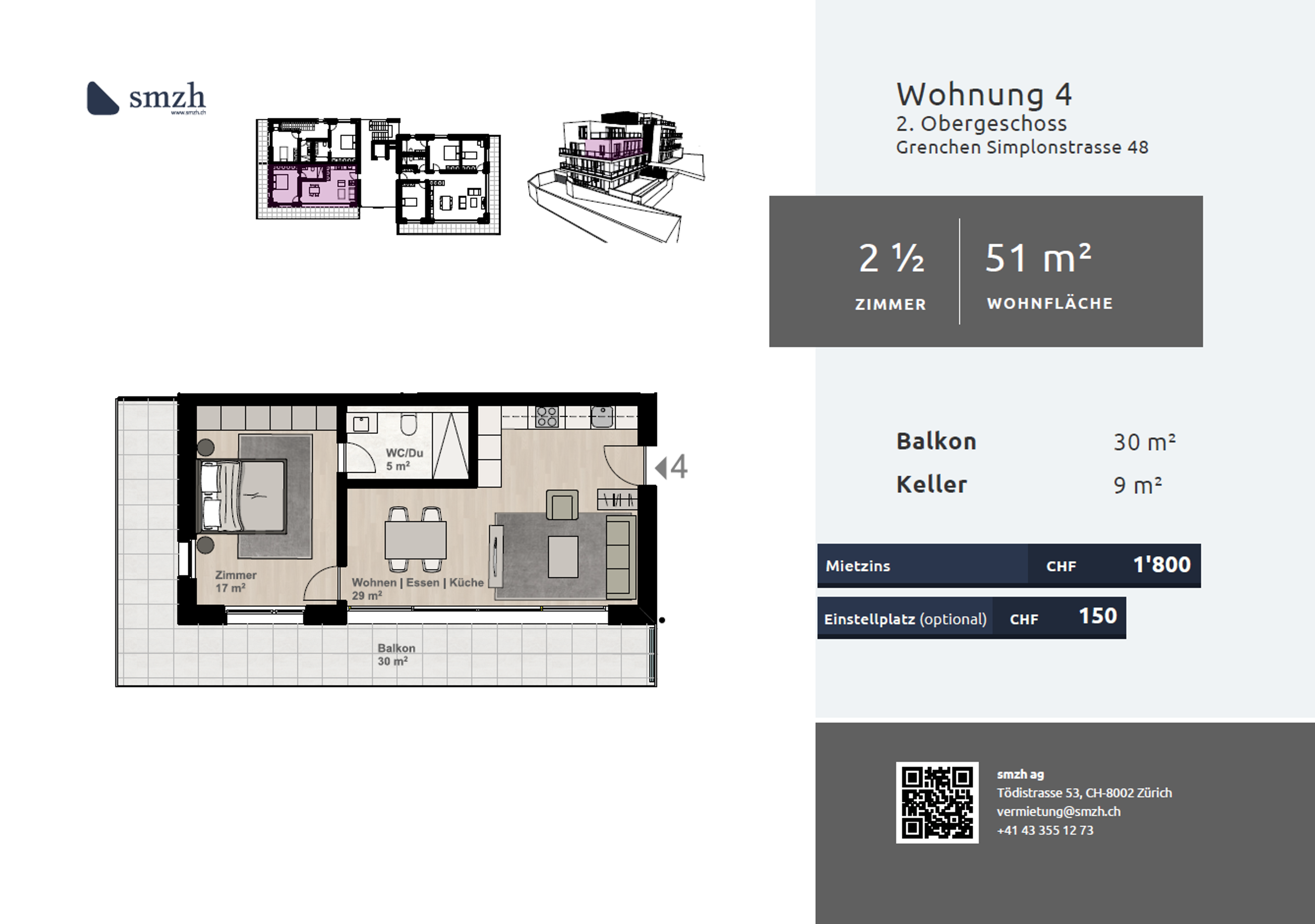Moderne 2.5-Zimmer-Wohnung in Grenchen mieten - Bild 2
