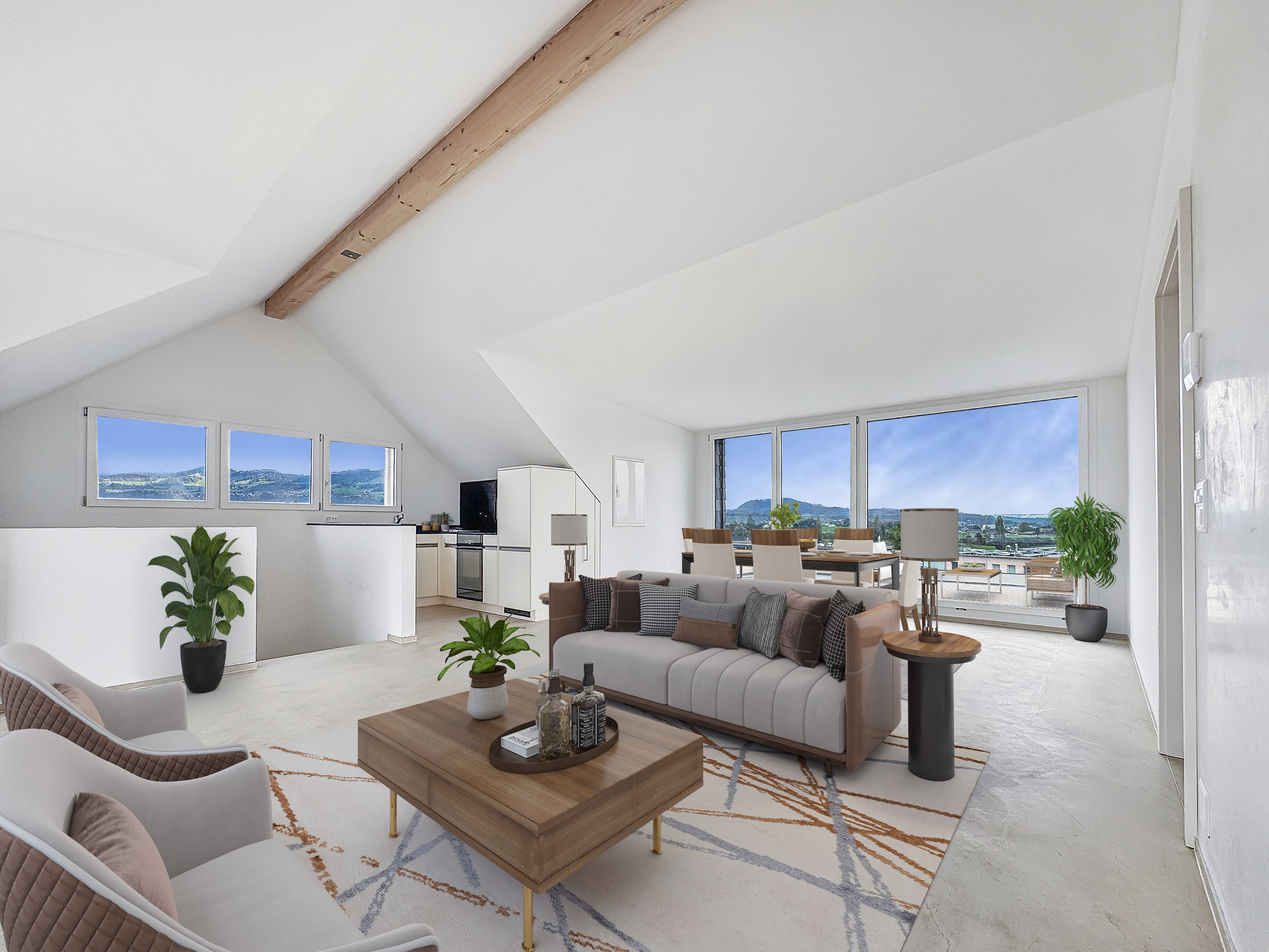 6.5-Zimmer-Maisonette mit 75.5 m² Terrassen in Bubikon - 1