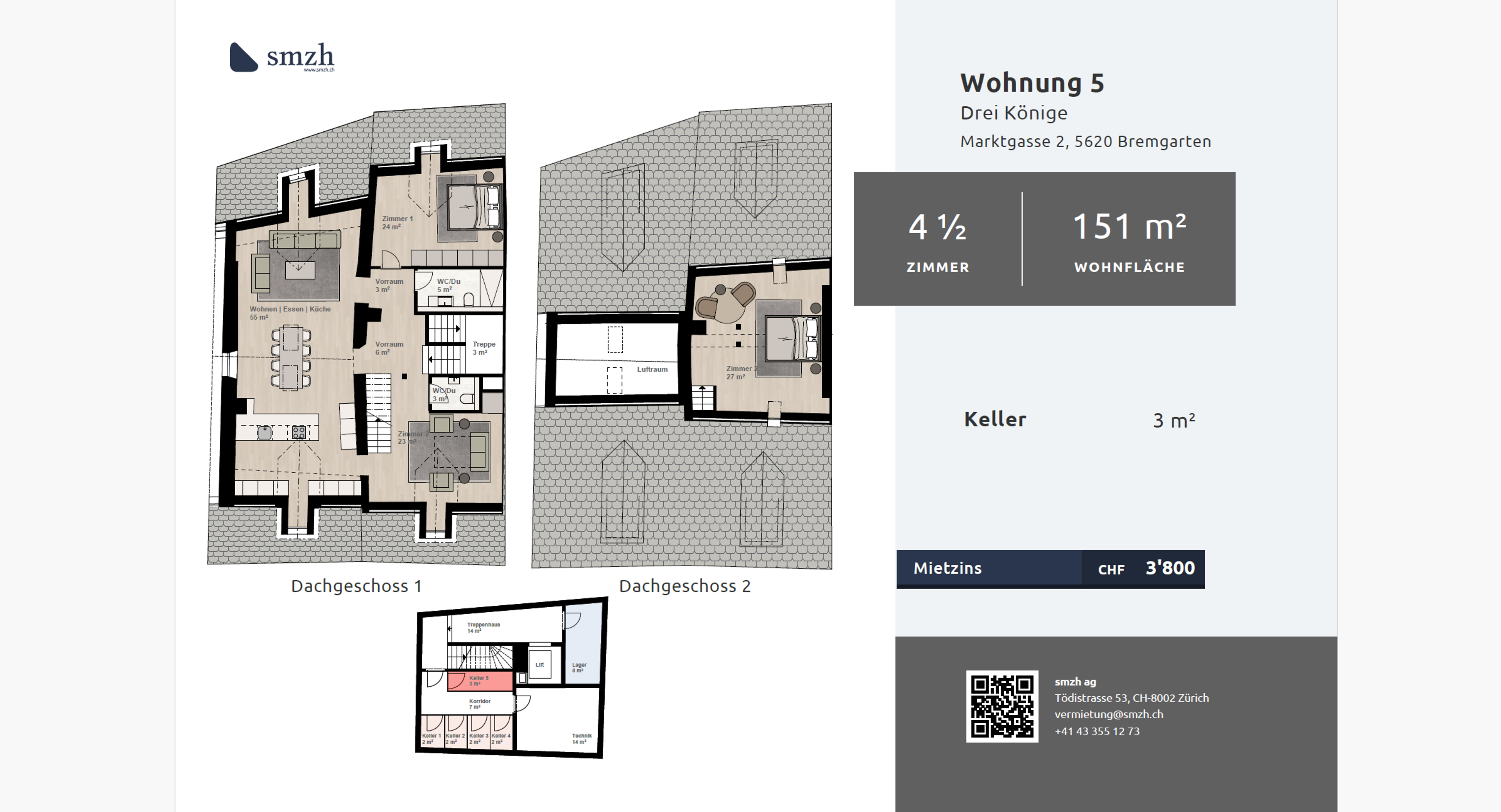 Charmante, kernsanierte 4.5-Zimmer-Dachmaisonettewohnung - Bild 2