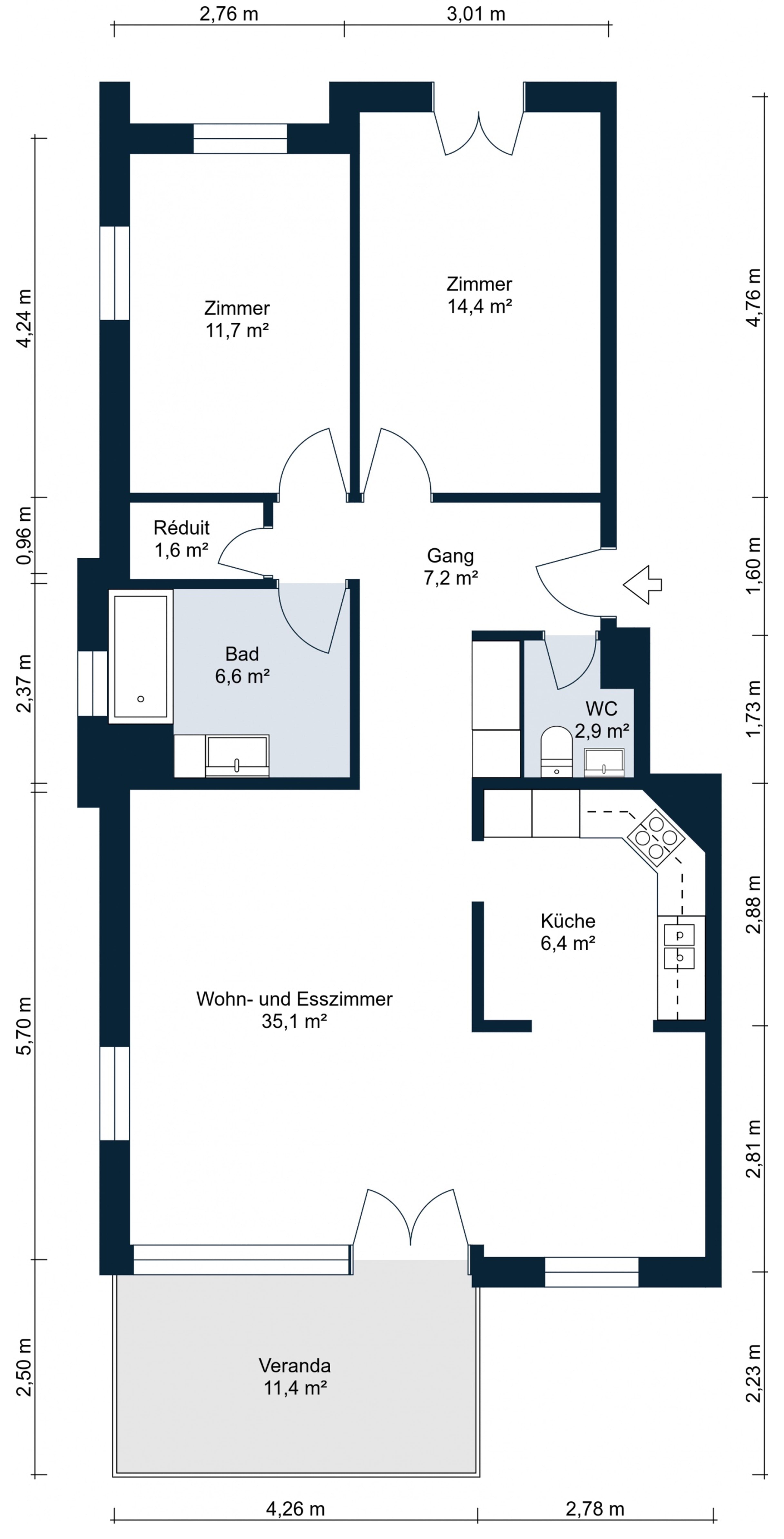 Sicher investieren & schön wohnen - 3.5 Zimmer im Grünen - 17