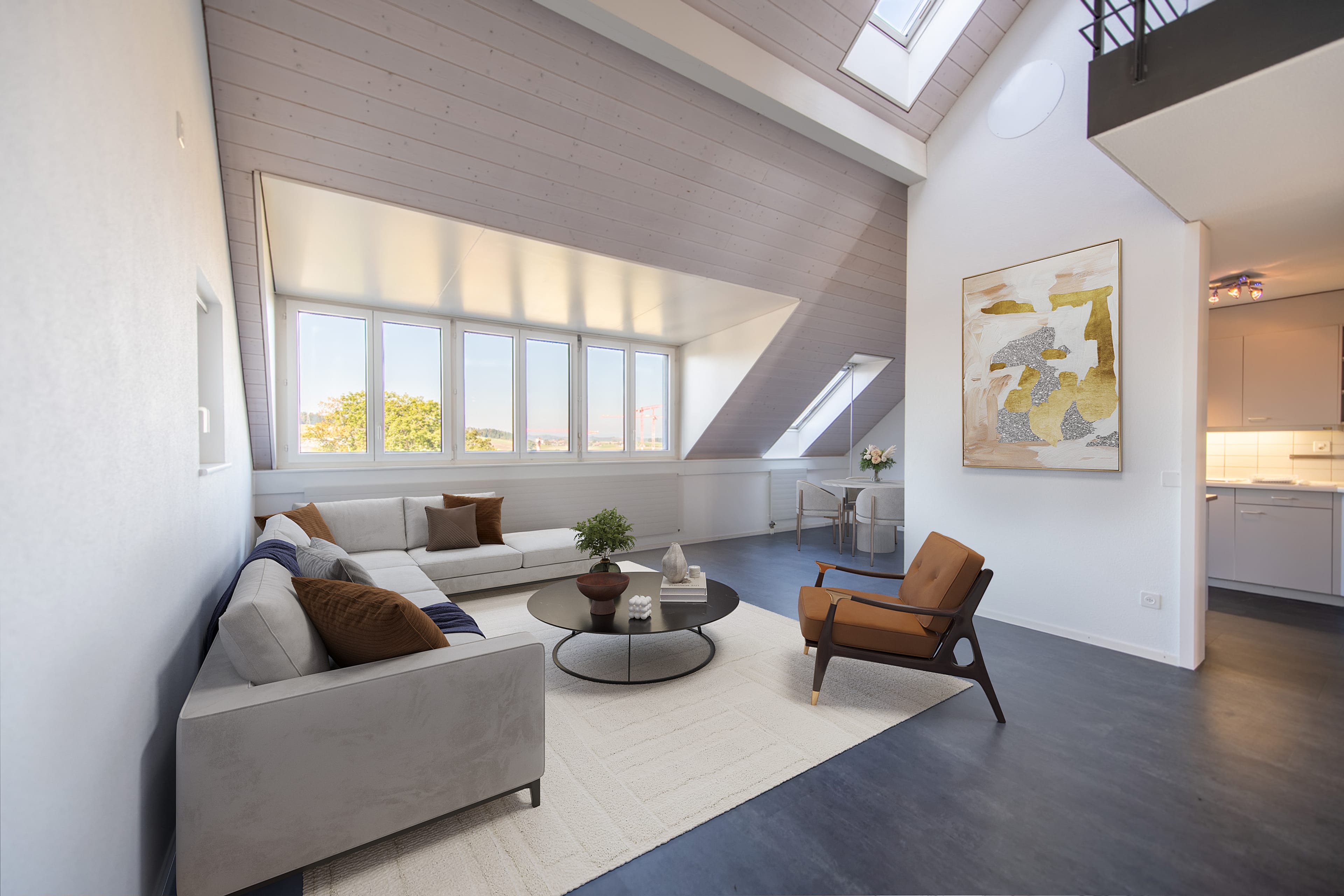 Zentral und ruhig: Helle 3.5-Zimmer-Duplex-Wohnung mit Wintergarten und Balkon