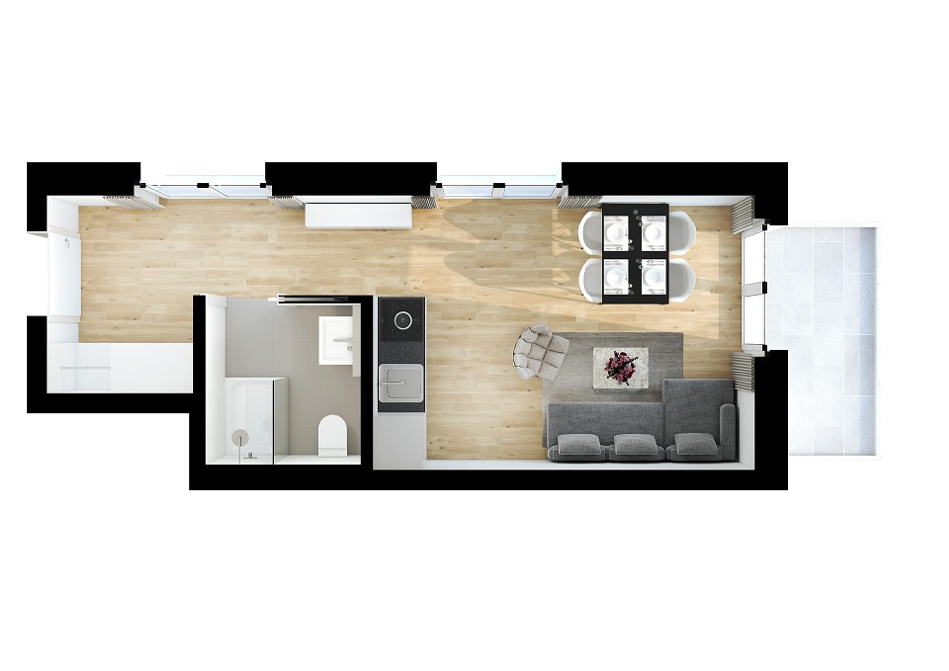Möblierte 1-Zimmer-Wohnung mit Terrasse in Dübendorf - Bild 1