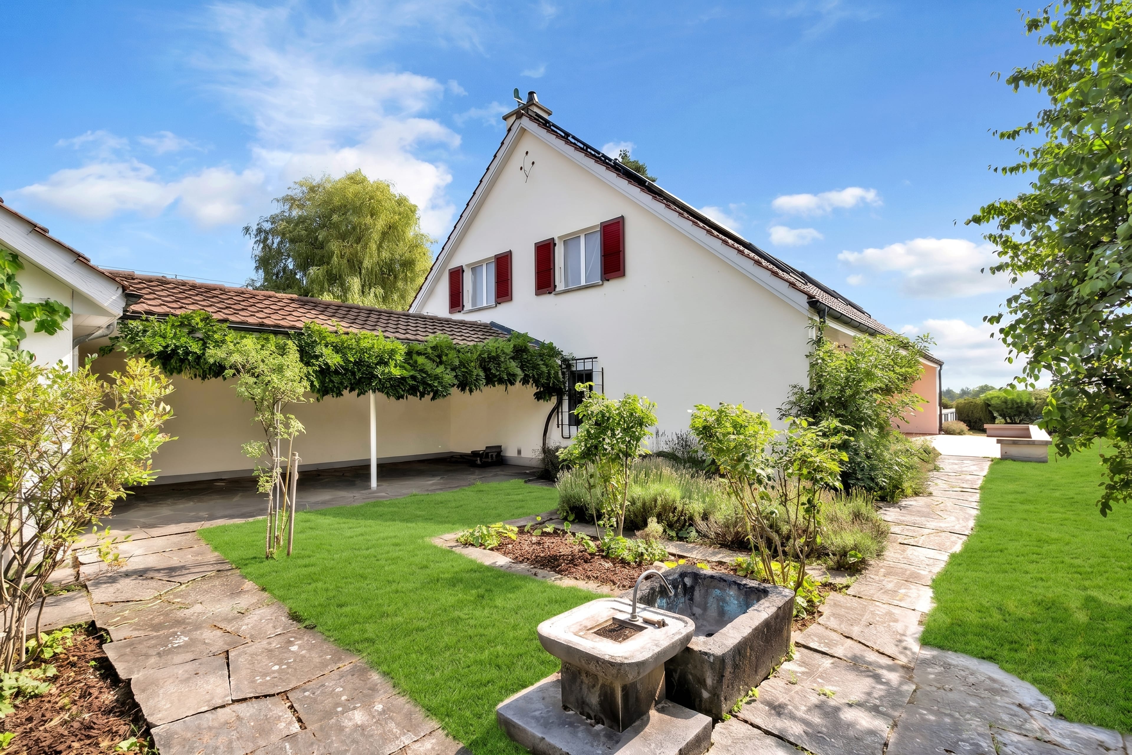 Grosszügiges Wohnen mit unverbaubarem Weitblick – Familienresidenz mit Pool in Frauenkappelen - 23