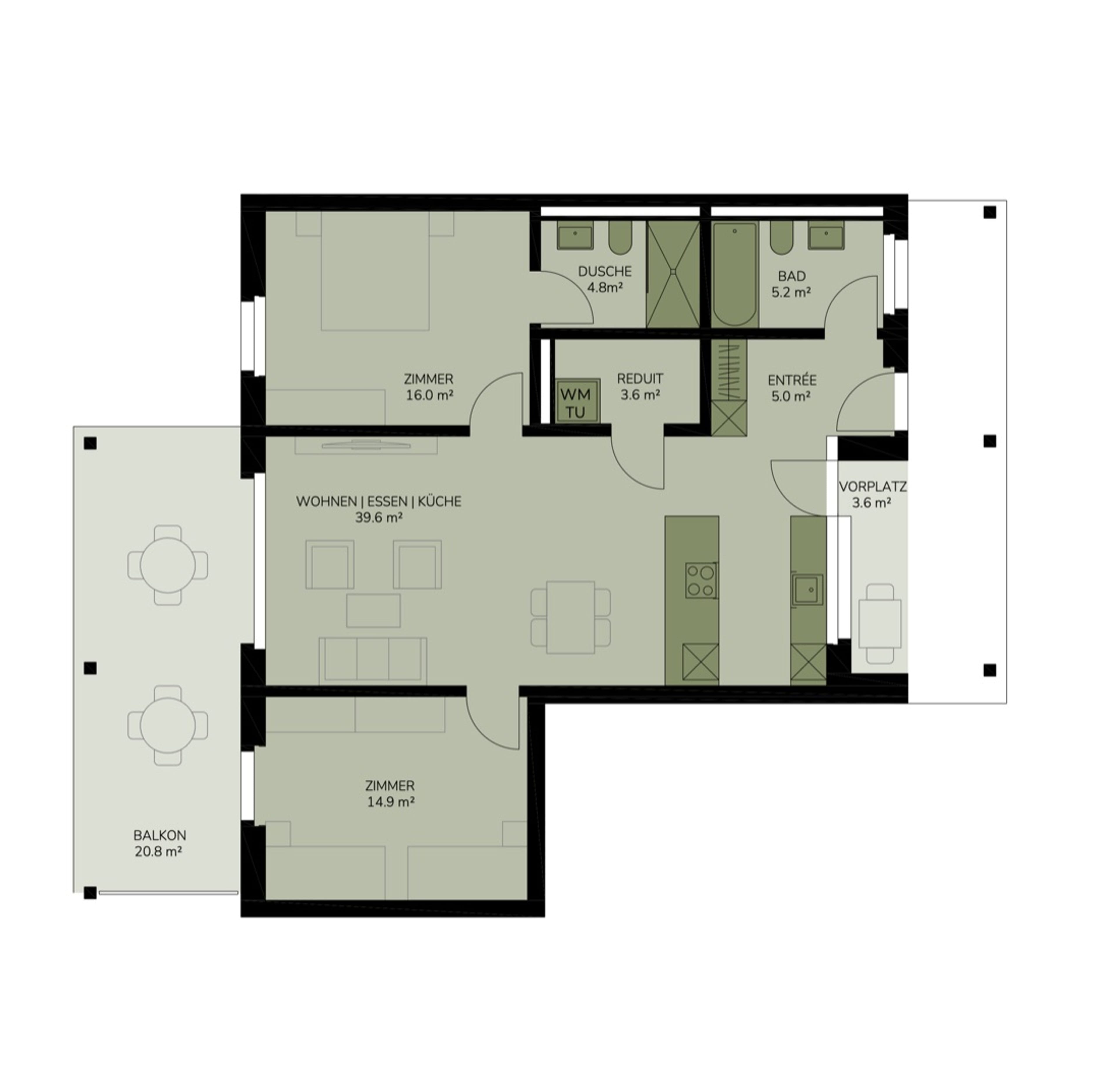 3.5-Zimmer-Wohnung mit grossem Balkon in Suhr kaufen - Bild 6