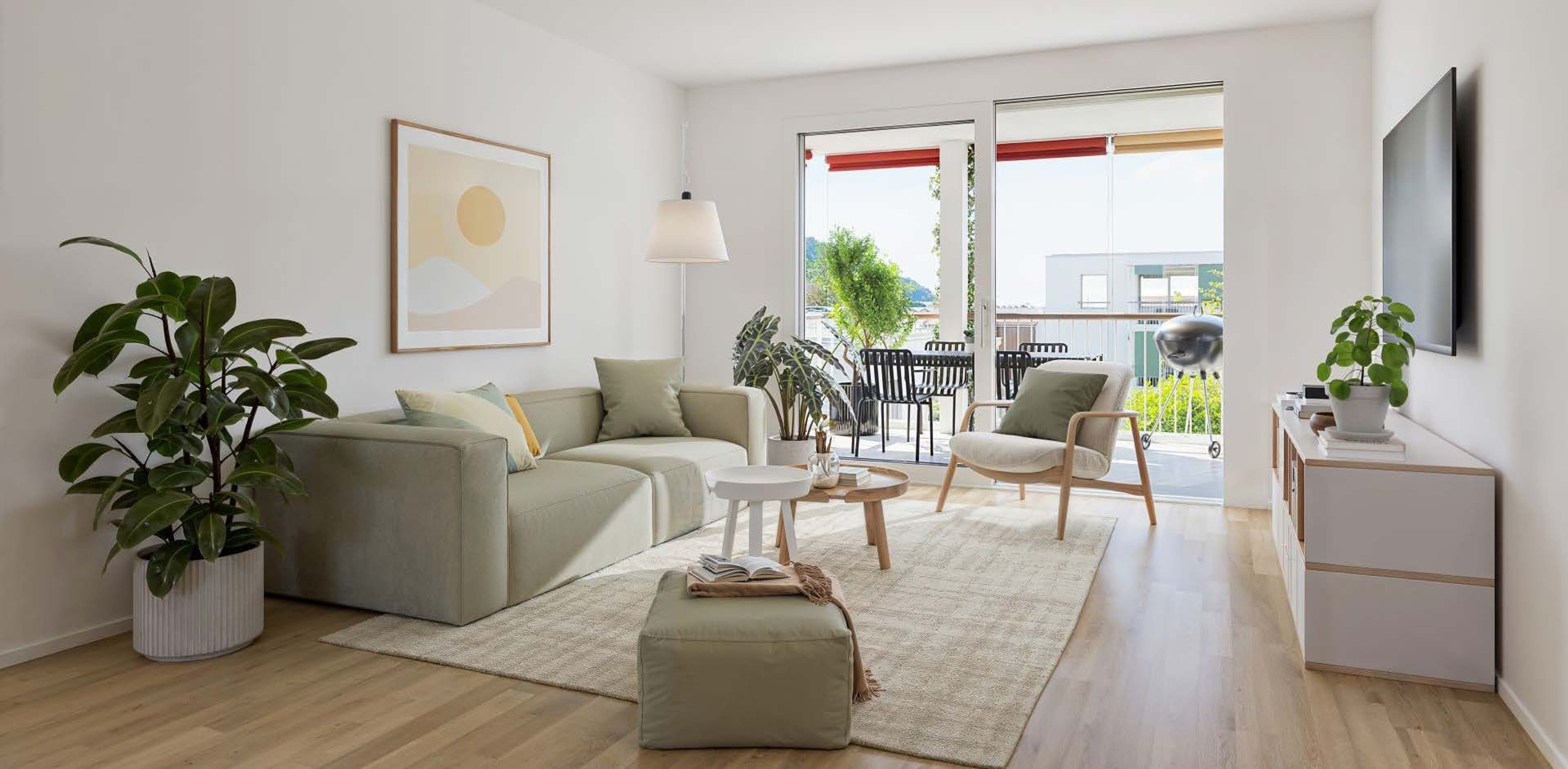 Helle 4.5-Zimmer-Wohnung mit grossem Balkon in Suhr - Bild 2