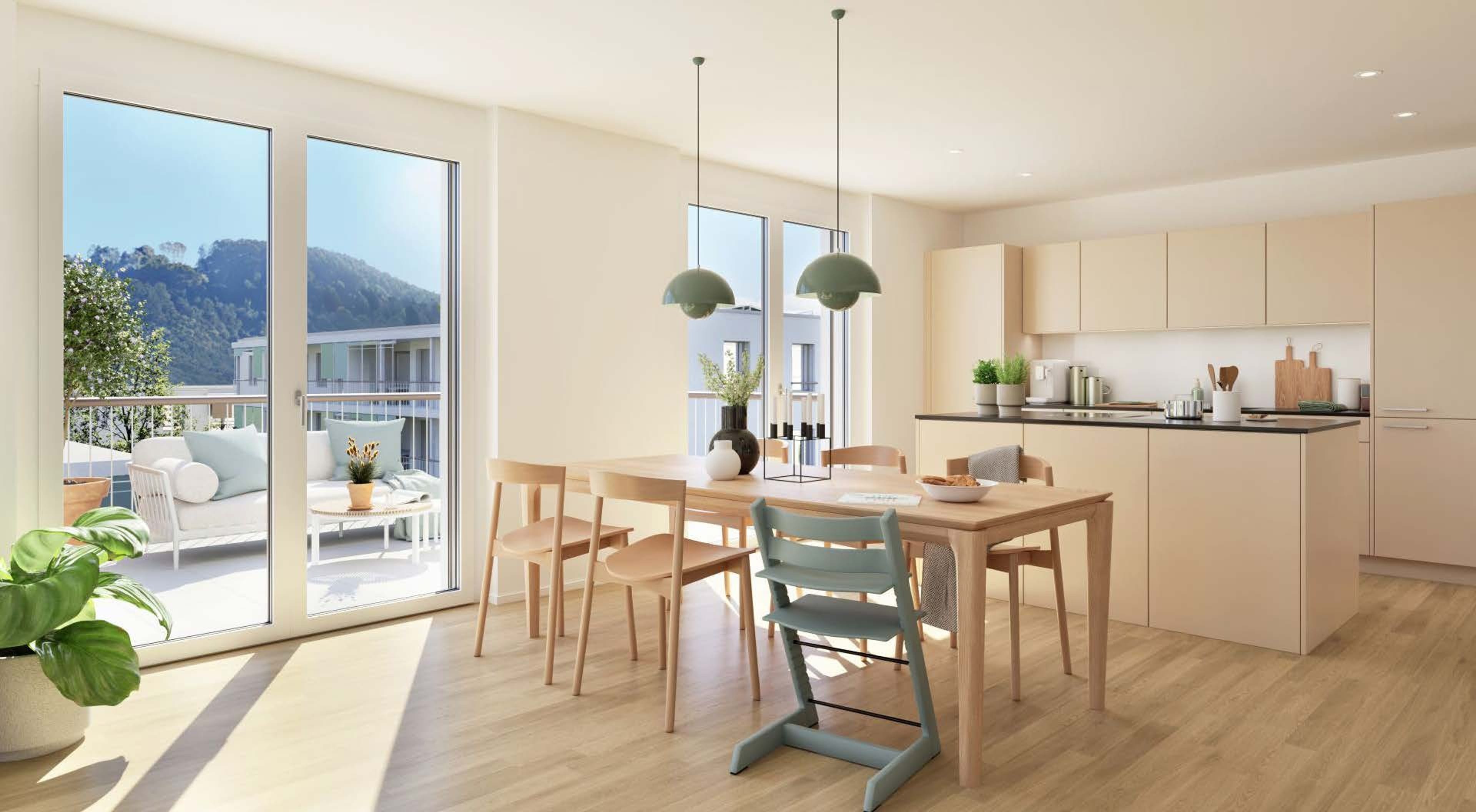 Helle 4.5-Zimmer-Wohnung mit grossem Balkon in Suhr - Bild 3
