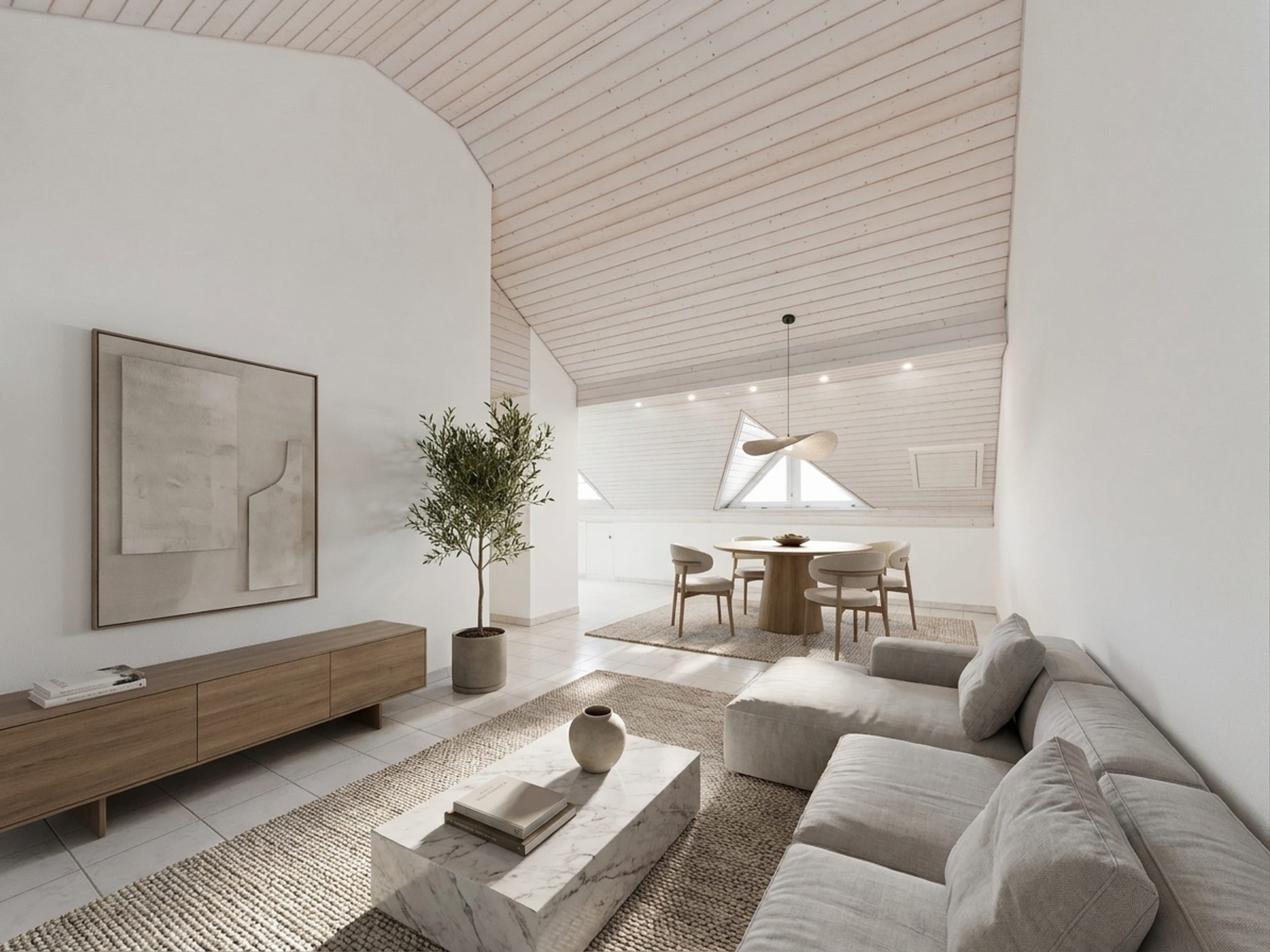 Frisch renovierte 2-Zimmer-Dachwohnung mit Balkon in Buttikon - 1
