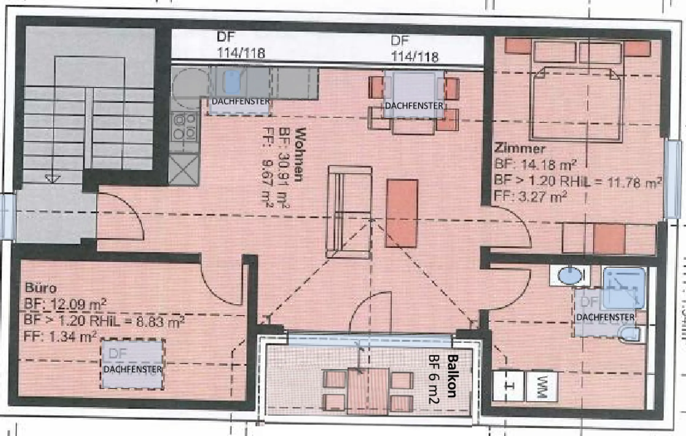 3.5-Zimmer-Dachwohnung mit hohen Decken in Wolfwil - Erstbezug mieten - 3