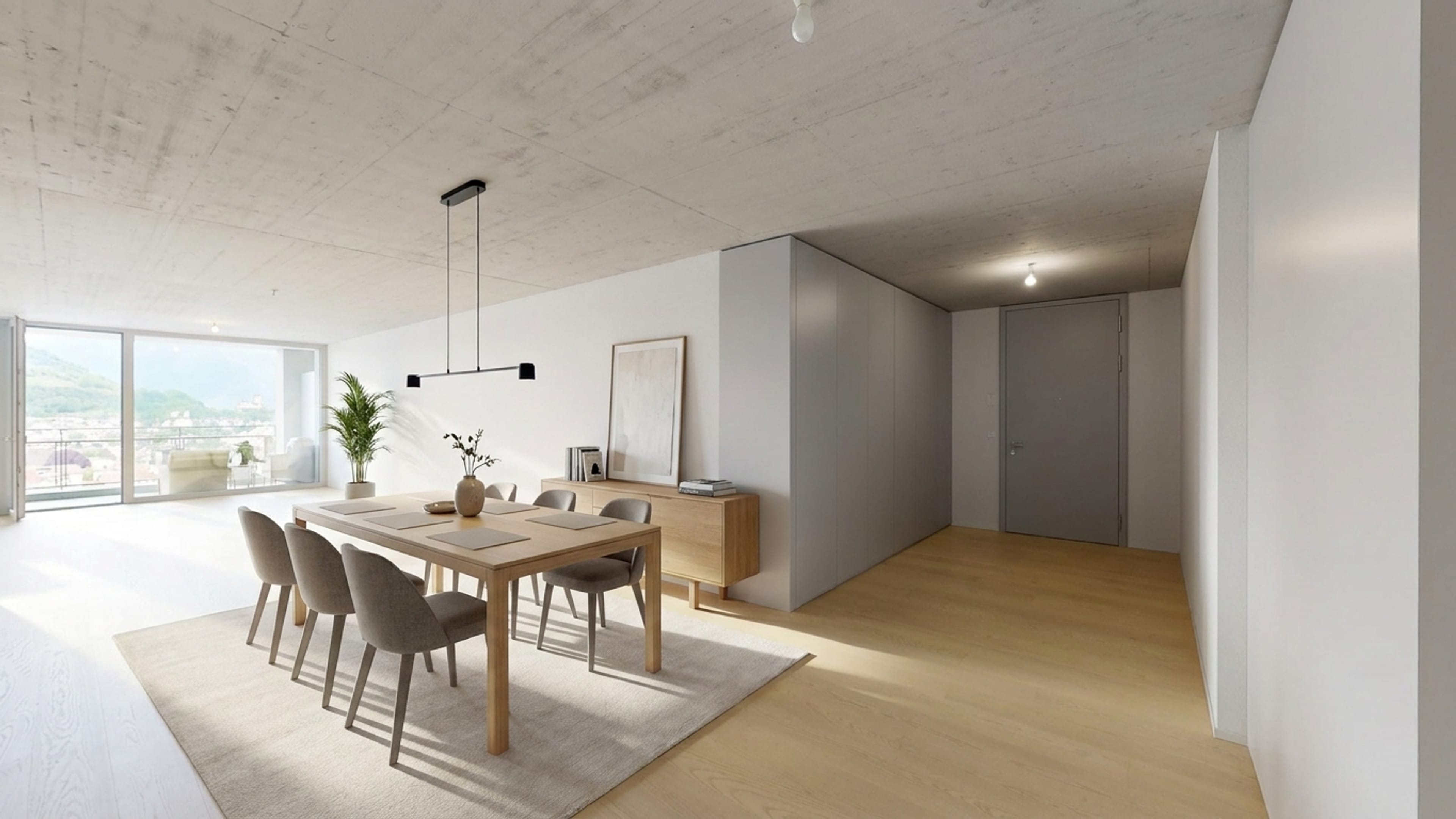 3.5-Zimmer mit Loggia und Bergsicht in Mels mieten - 3
