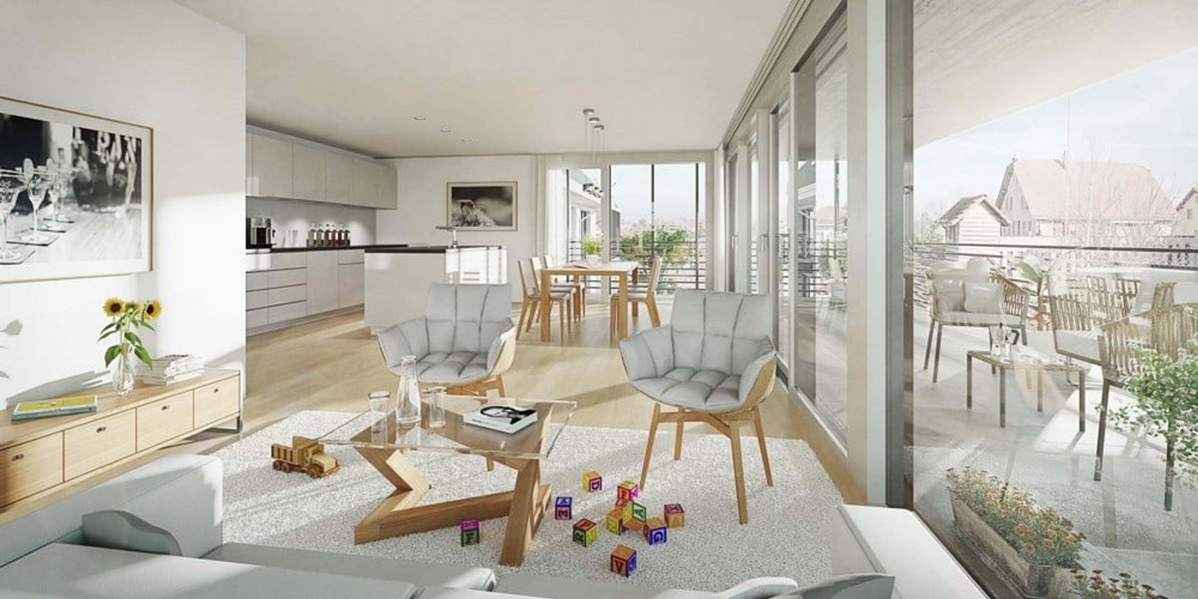 3.5-Zimmer-Gartenwohnung mit grosser Terrasse in Buttwil mieten - 4