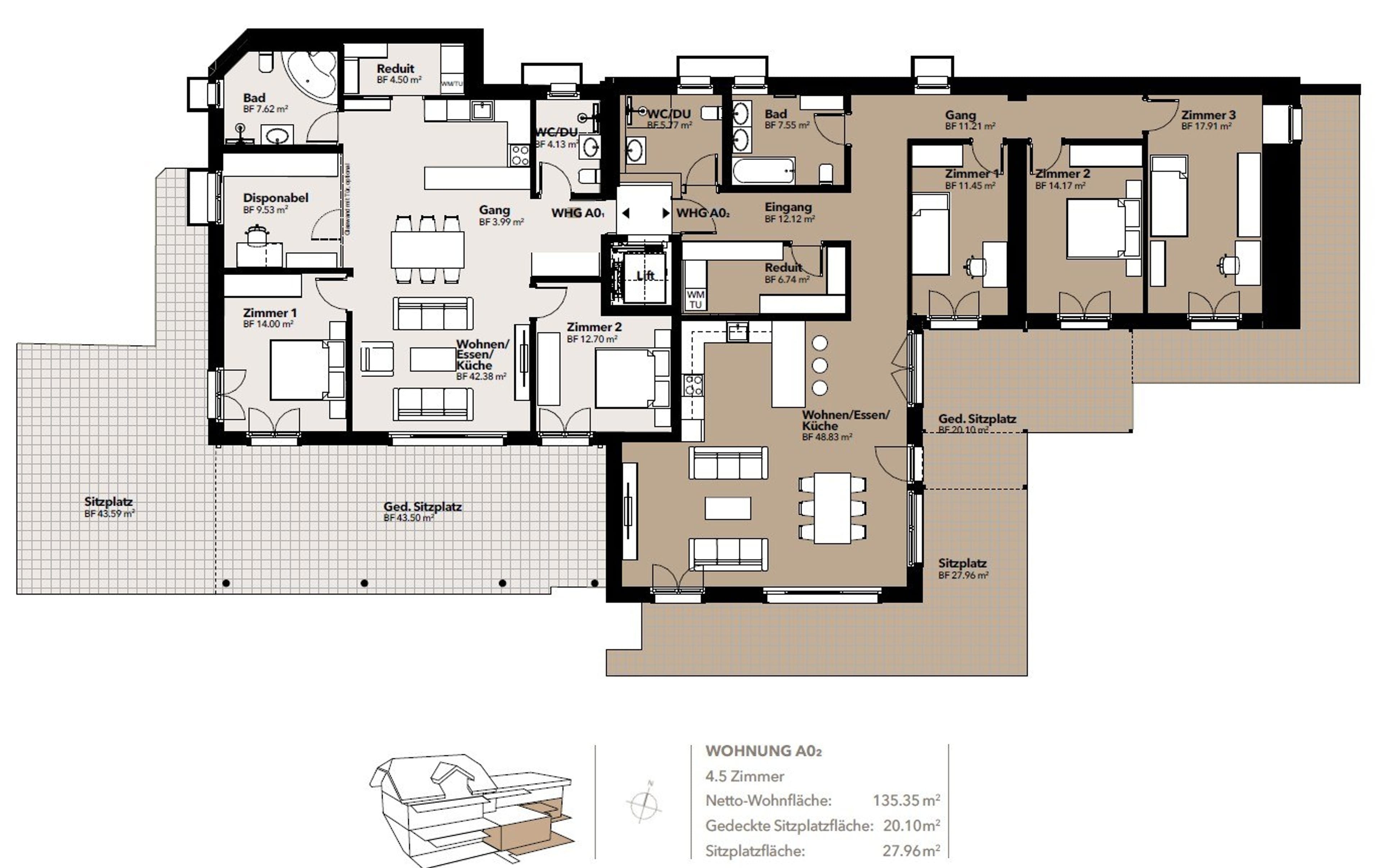 4.5-Zimmer-Wohnung mit Terrasse in Lengnau kaufen - 16