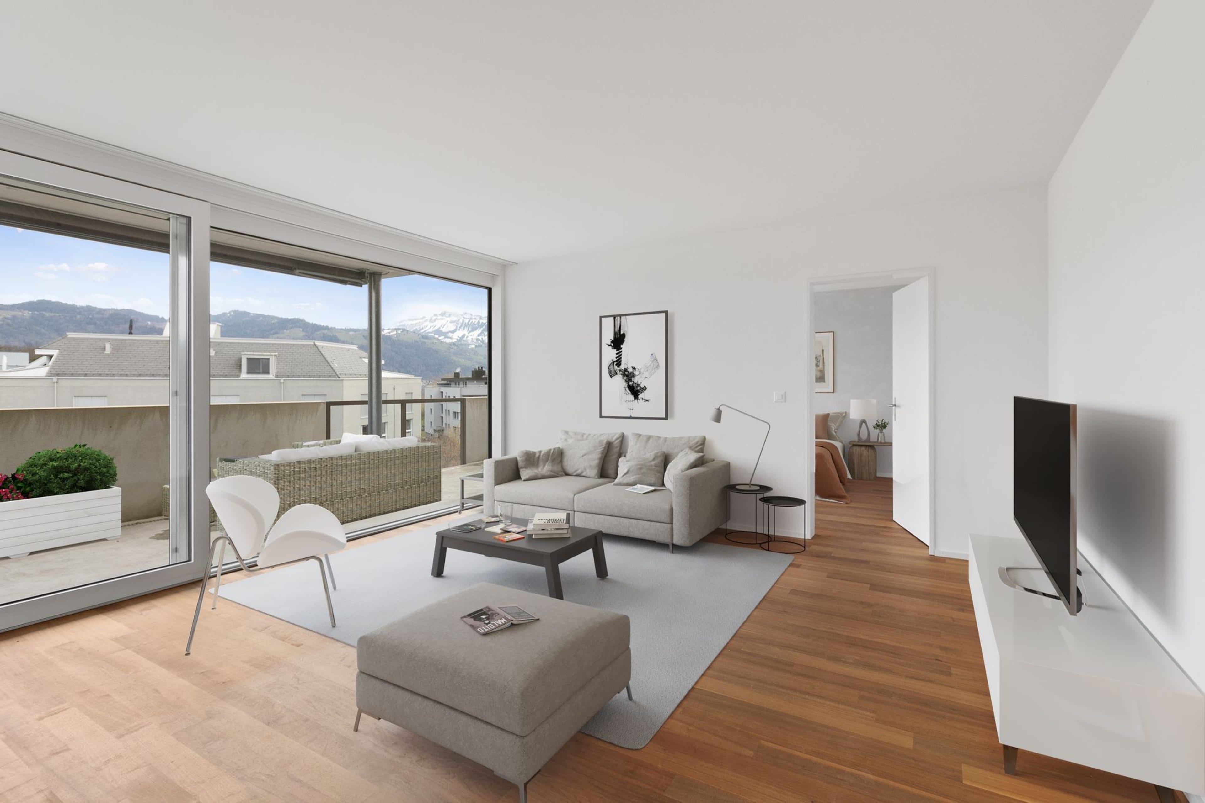 4.5-Zimmer-Penthouse mit 2 Terrassen in Gwatt (Thun) mieten - 2