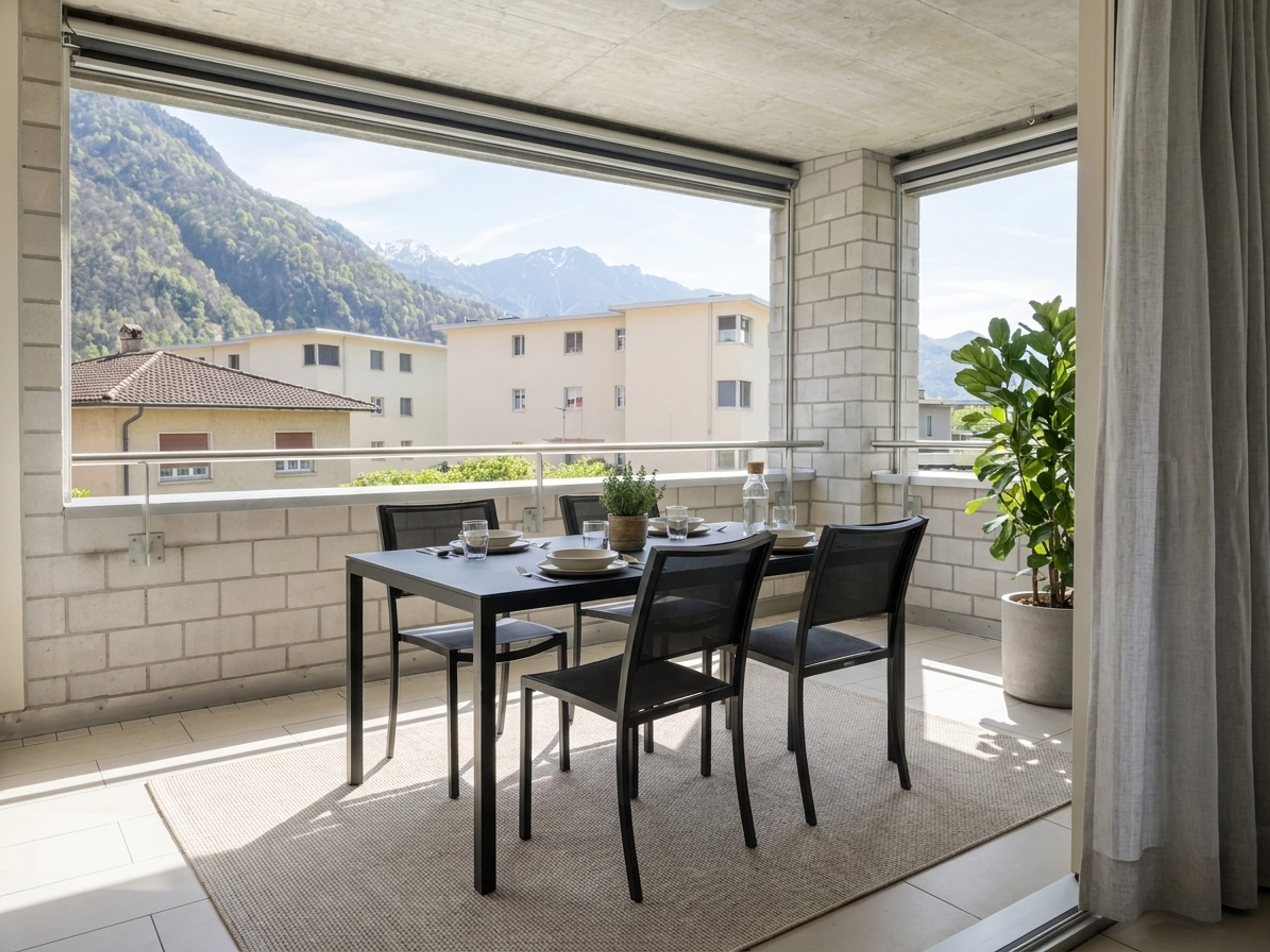 4.5 locali con ampio balcone e vista a Bellinzona - mieten - 3