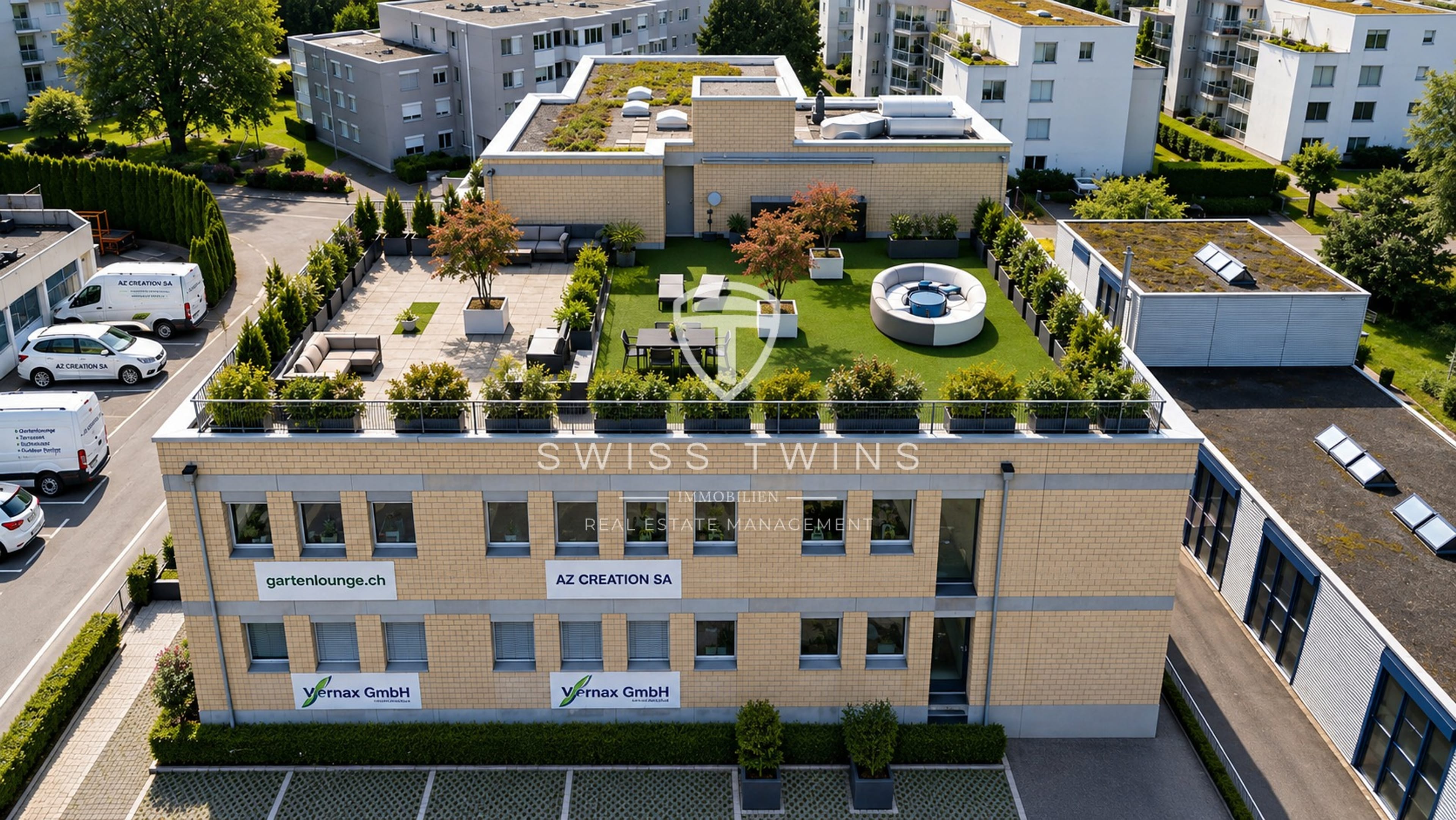 Moderne Gewerbeflächen mit Dachterrasse in Fehraltorf