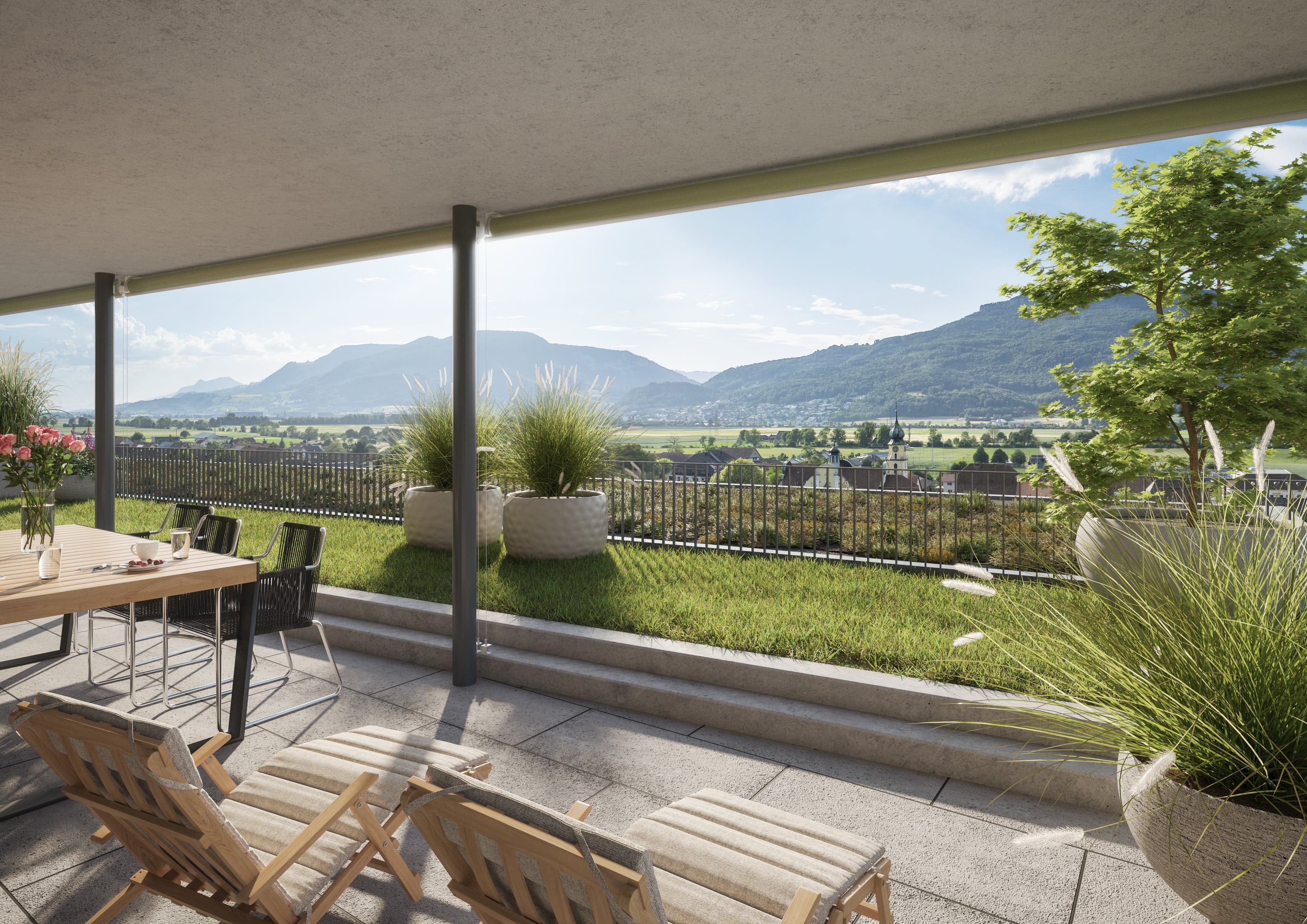 Ihr Zuhause mit Panoramablick – 3.5-Zimmer-Erdgeschosswohnung mit grosszügiger Terrasse - Bild 3