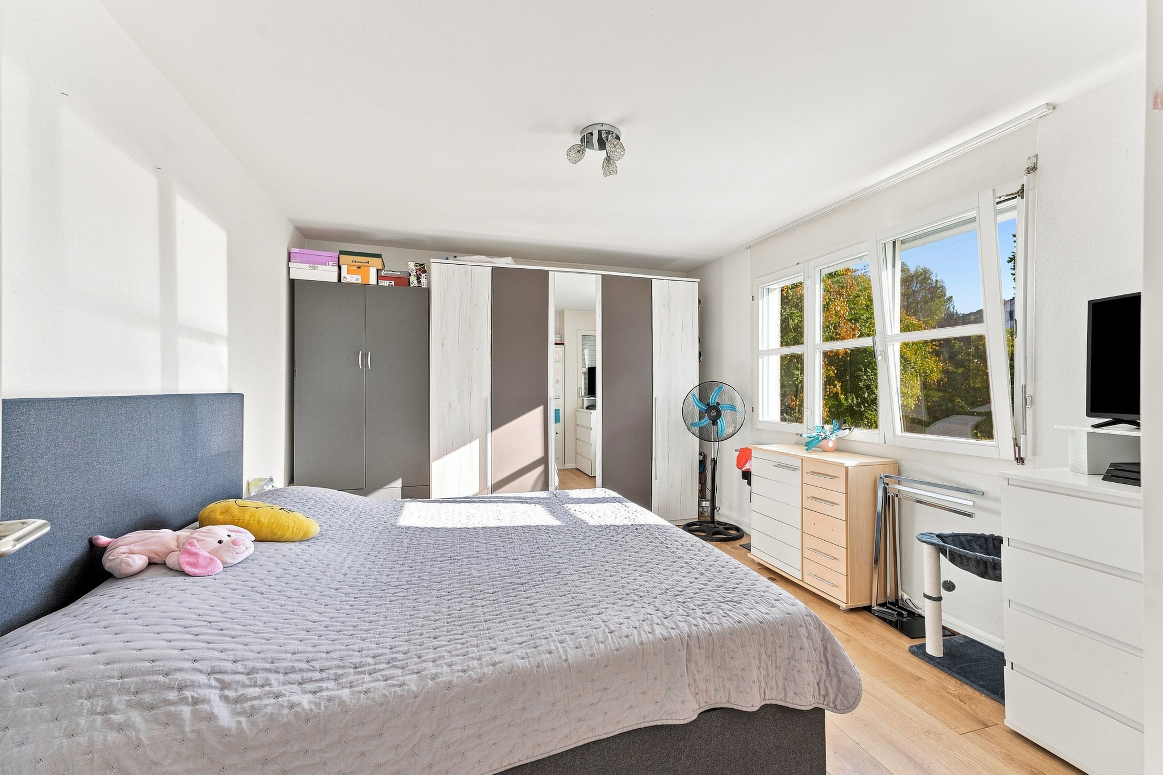 4.5-Zimmer-Etagenwohnung mit Cheminée inkl. Carport in Jonen - 9