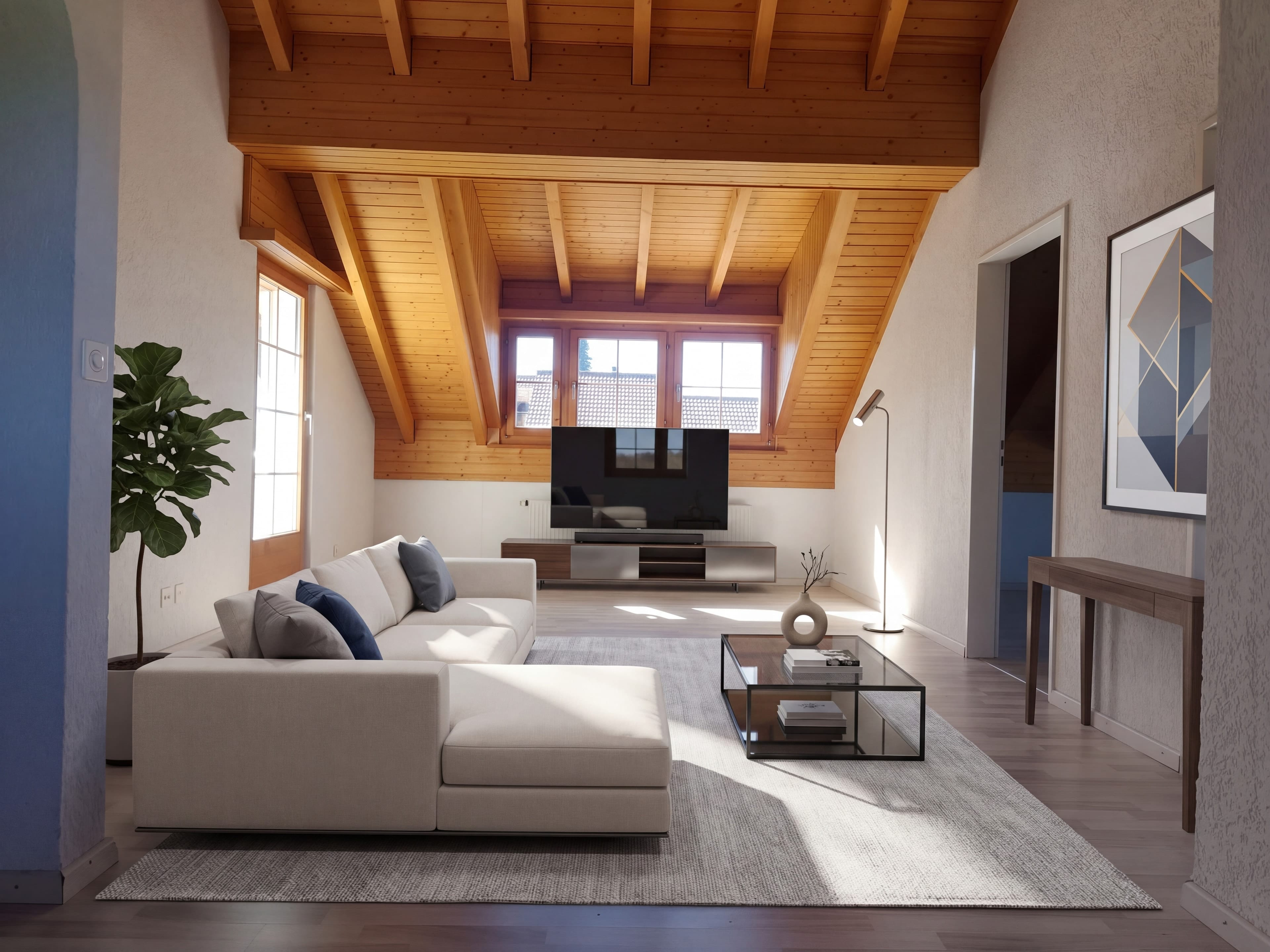 Helle 3.5-Zi.-Dachwohnung mit Weitblick in Wald AR mieten - 3